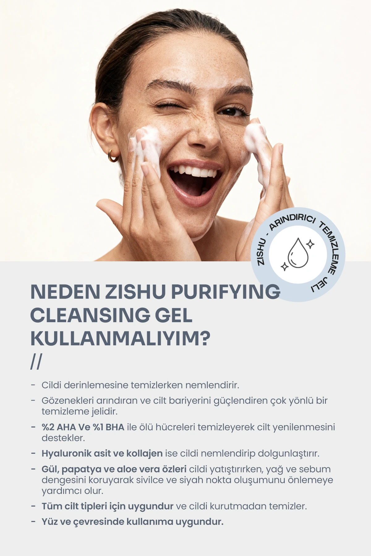 Arındırıcı Temizleme Jeli – Yağlı, Karma ve Kuru Ciltler İçin