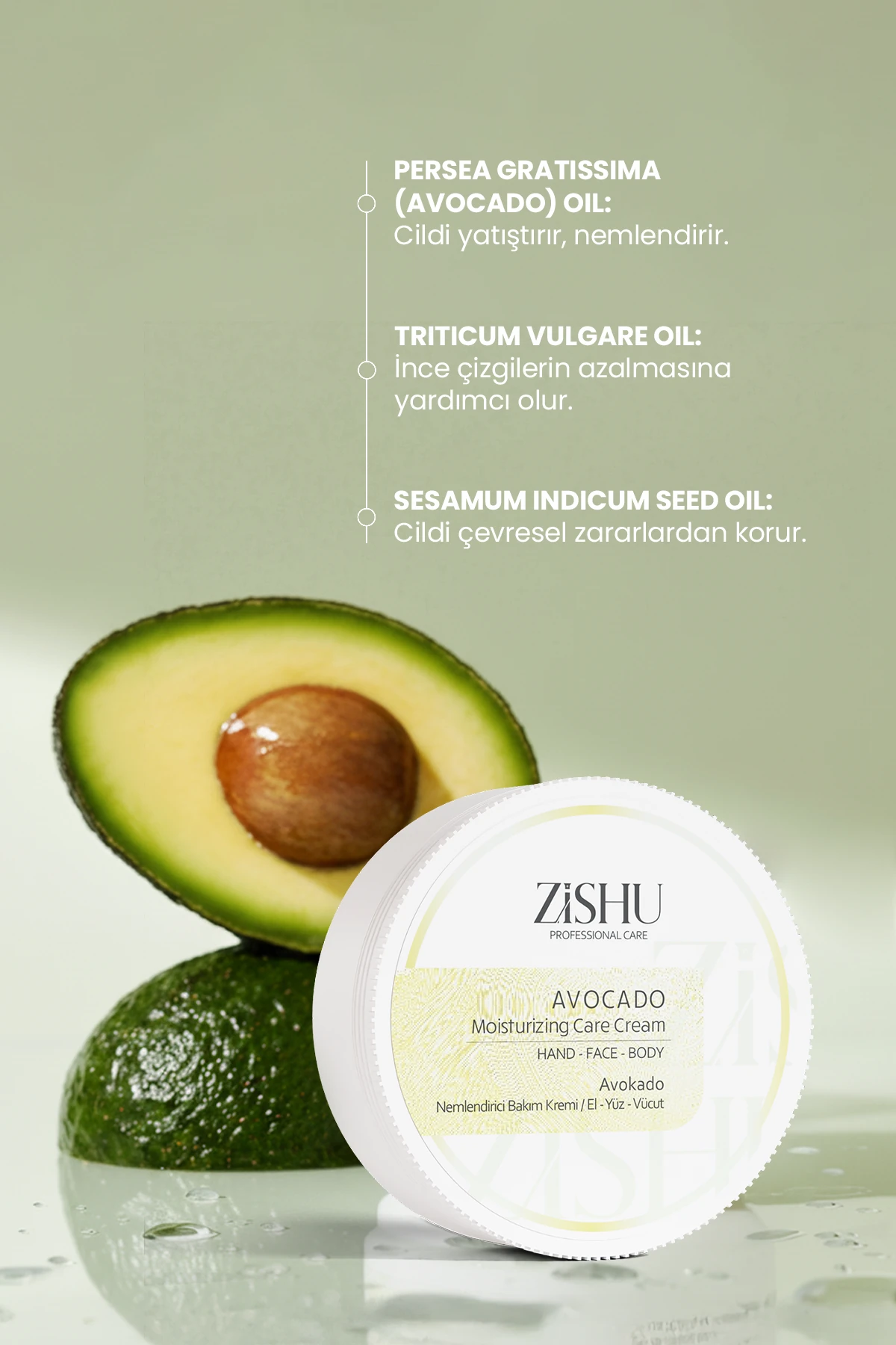 Avokado Nemlendirici Krem – El, Yüz ve Vücut 175ml