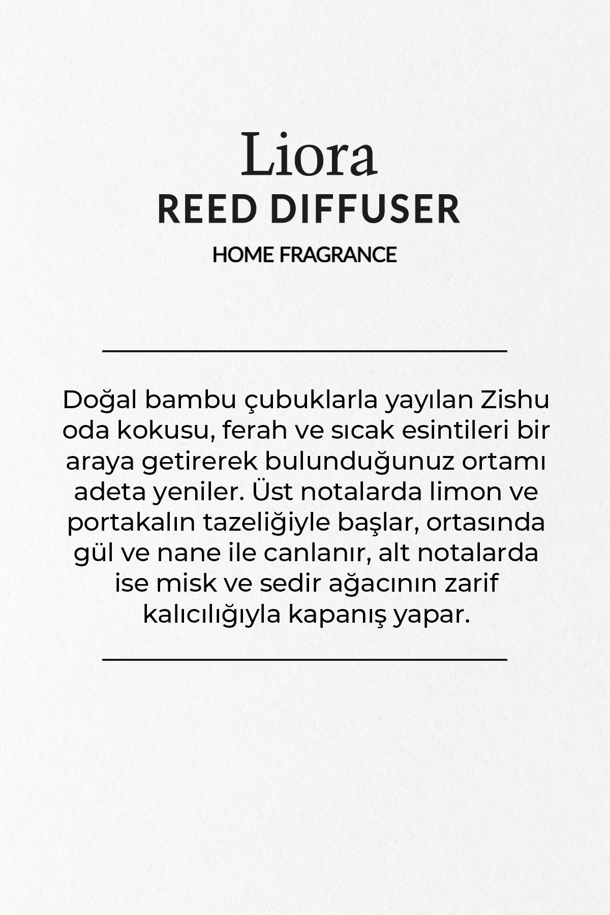 Liora bambu çubuklu ortam kokusu 100ml