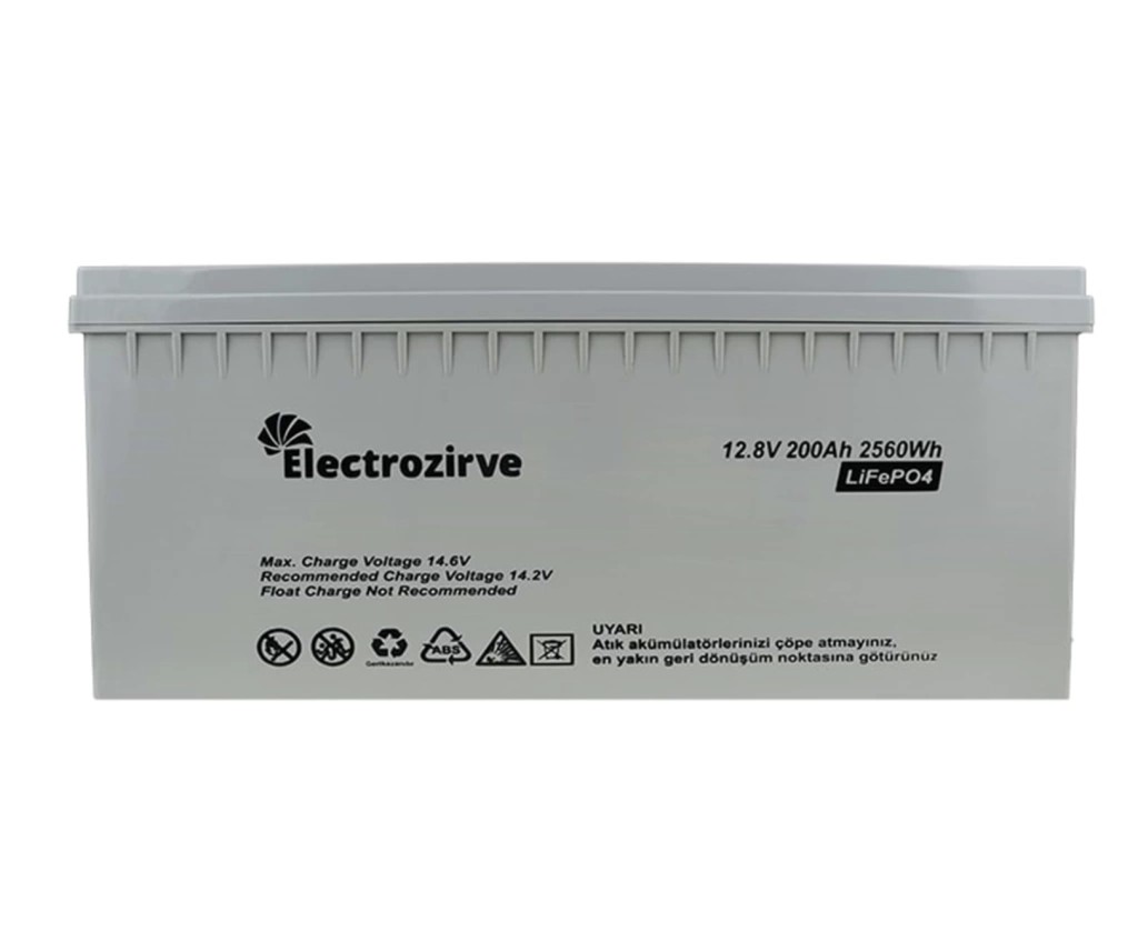 Electro Zirve 12.8V 200Ah Lityum Akü (LifePO4)