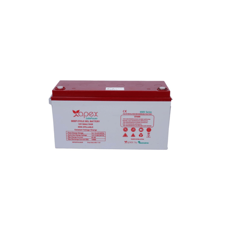 12V 150Ah Safepower Jel Akü Apex
