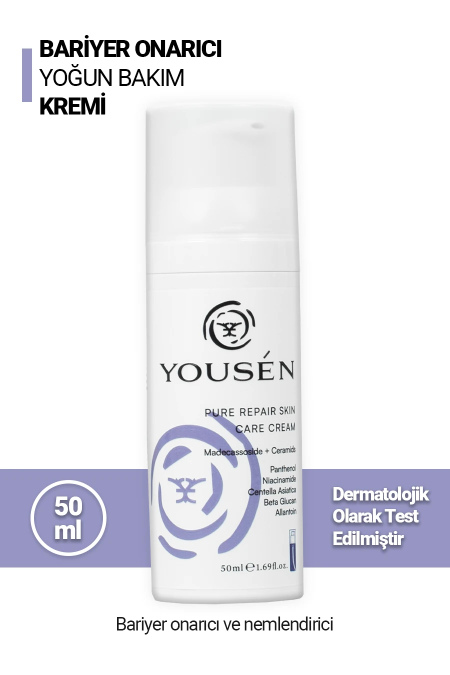 Bariyer Onarıcı Ve Yatıştırıcı Nemlendirici Cilt Ve Yüz Bakım Kremi 50 ml