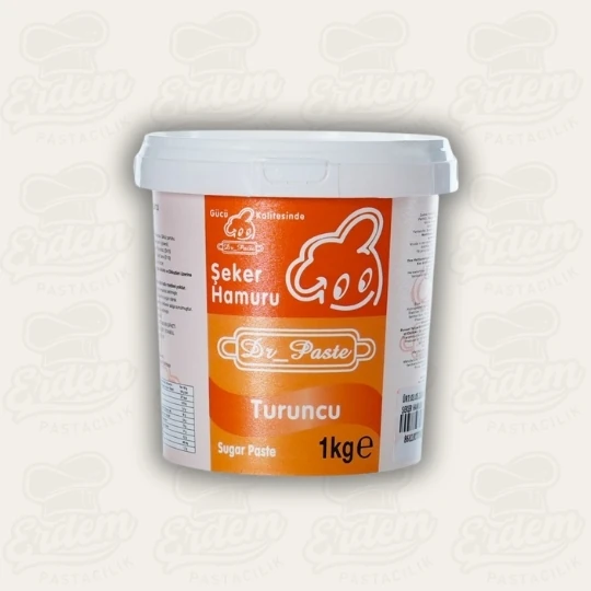 Dr. Paste Şeker Hamuru 1 KG (Tüm Renk Seçenekleri) - Turuncu