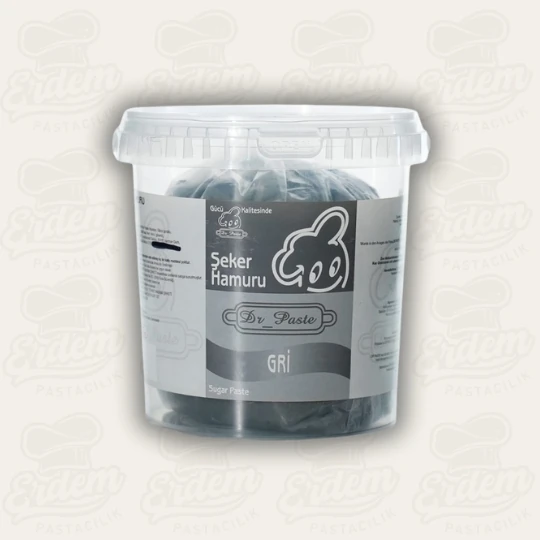 Dr. Paste Şeker Hamuru 1 KG (Tüm Renk Seçenekleri) - Gri