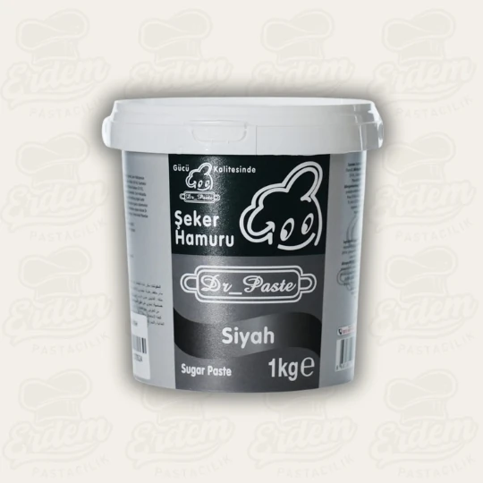 Dr. Paste Şeker Hamuru 1 KG (Tüm Renk Seçenekleri) - Siyah