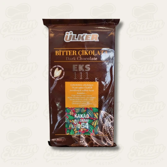 Ülker EKS 111 Bitter Kuvertür Çikolata %54 - 2.5 Kg