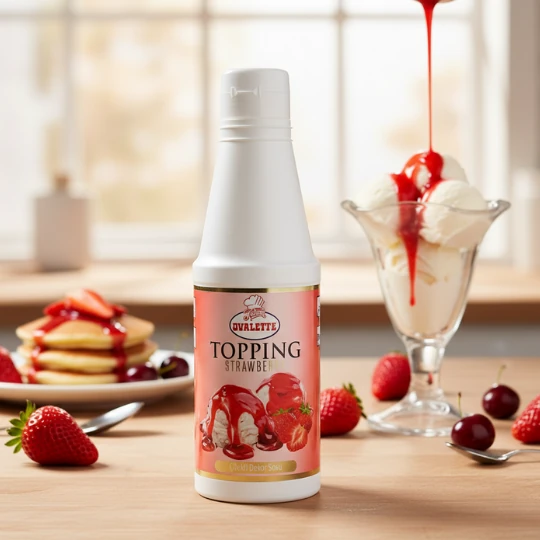 Ovalette Topping Çilek Sos (1Kg)