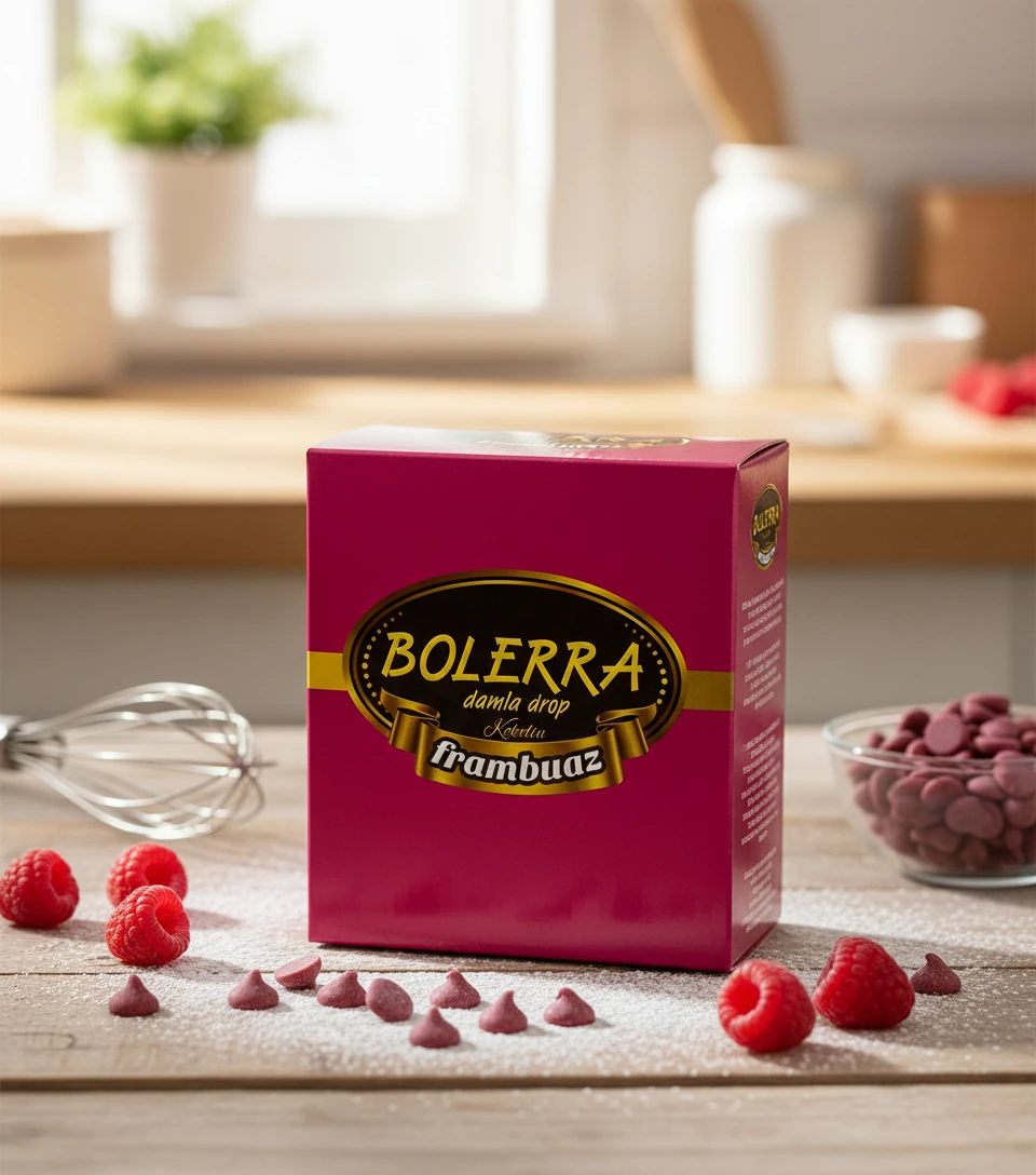Bolerra Frambuazlı Damla Kokolin (1 Kg)