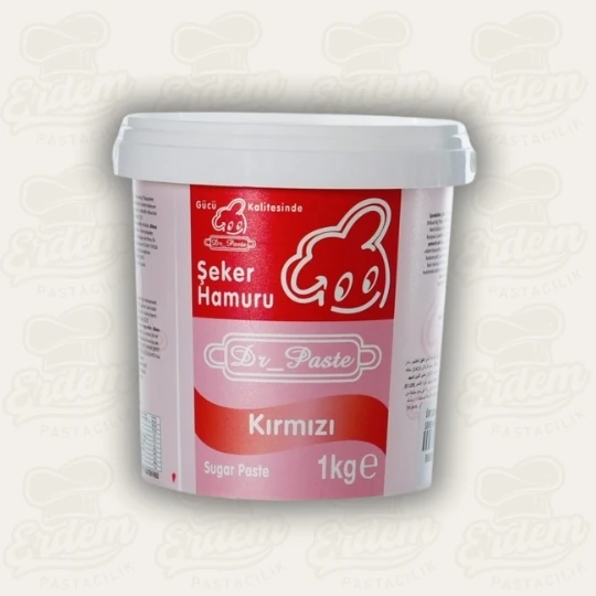 Dr. Paste Şeker Hamuru 1 KG (Tüm Renk Seçenekleri) - Kırmızı