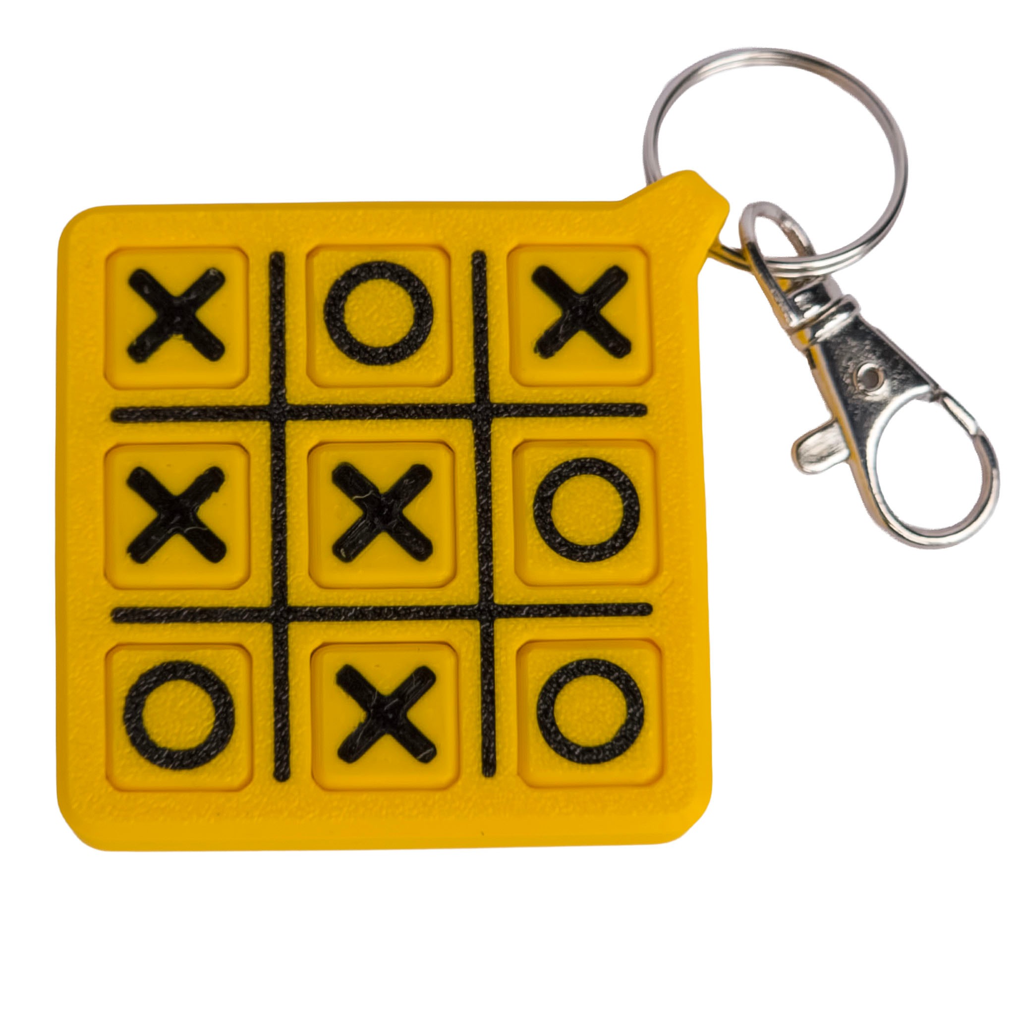 Oynanabilir XOX Anahtarlık – Mini Tic Tac Toe Oyunu - Düz