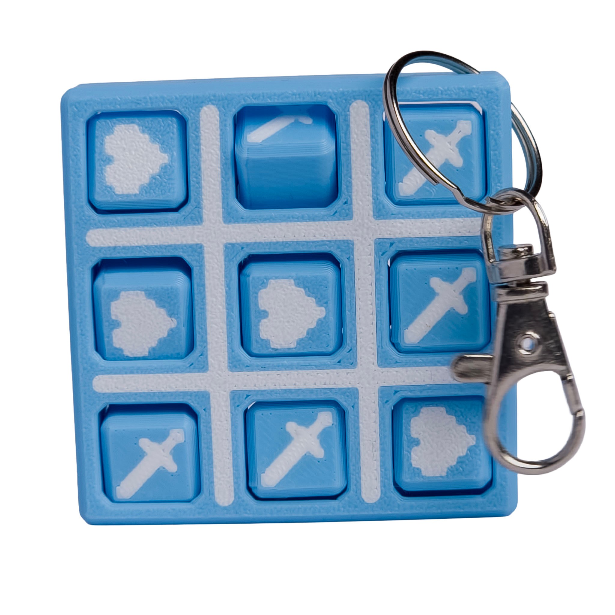 Oynanabilir XOX Anahtarlık – Mini Tic Tac Toe Oyunu - Piksel