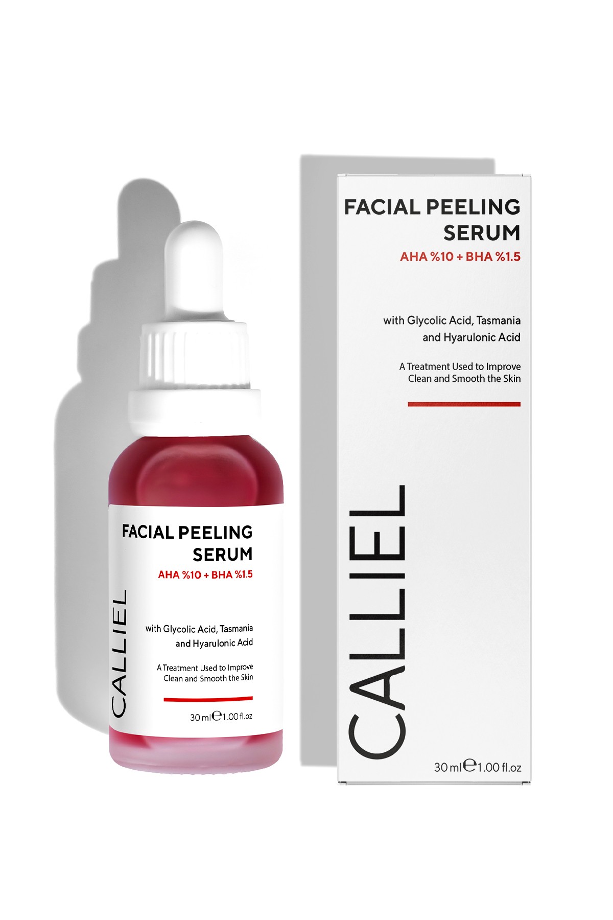 AHA & BHA Cilt Tonu Eşitleyici, Canlandırıcı Kırmızı Yüz Peeling Serum 30 ML