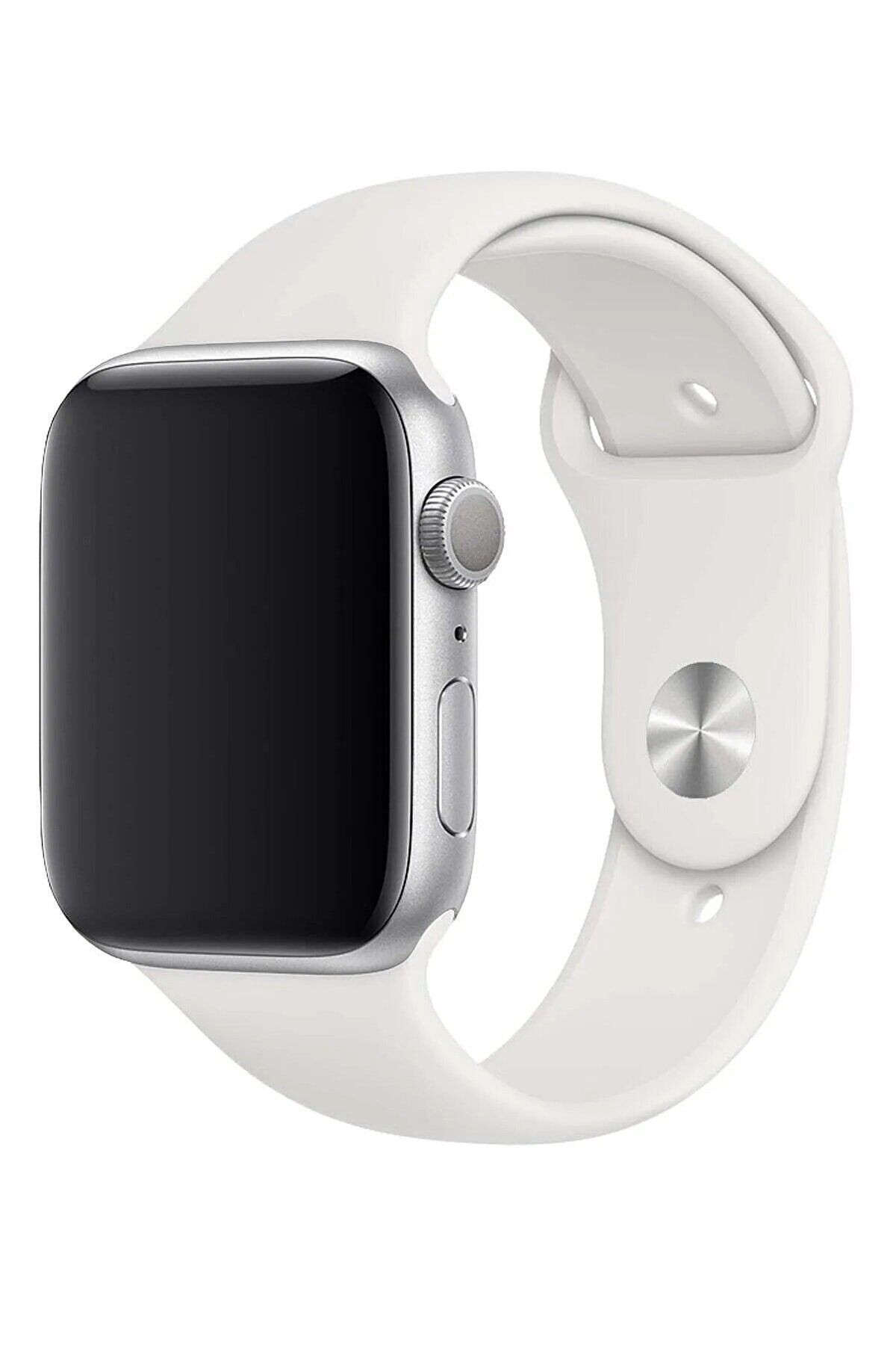 Apple Watch ( 1-2-3-4-5-6-7-8-SE) ile Uyumlu Silikon Kordon