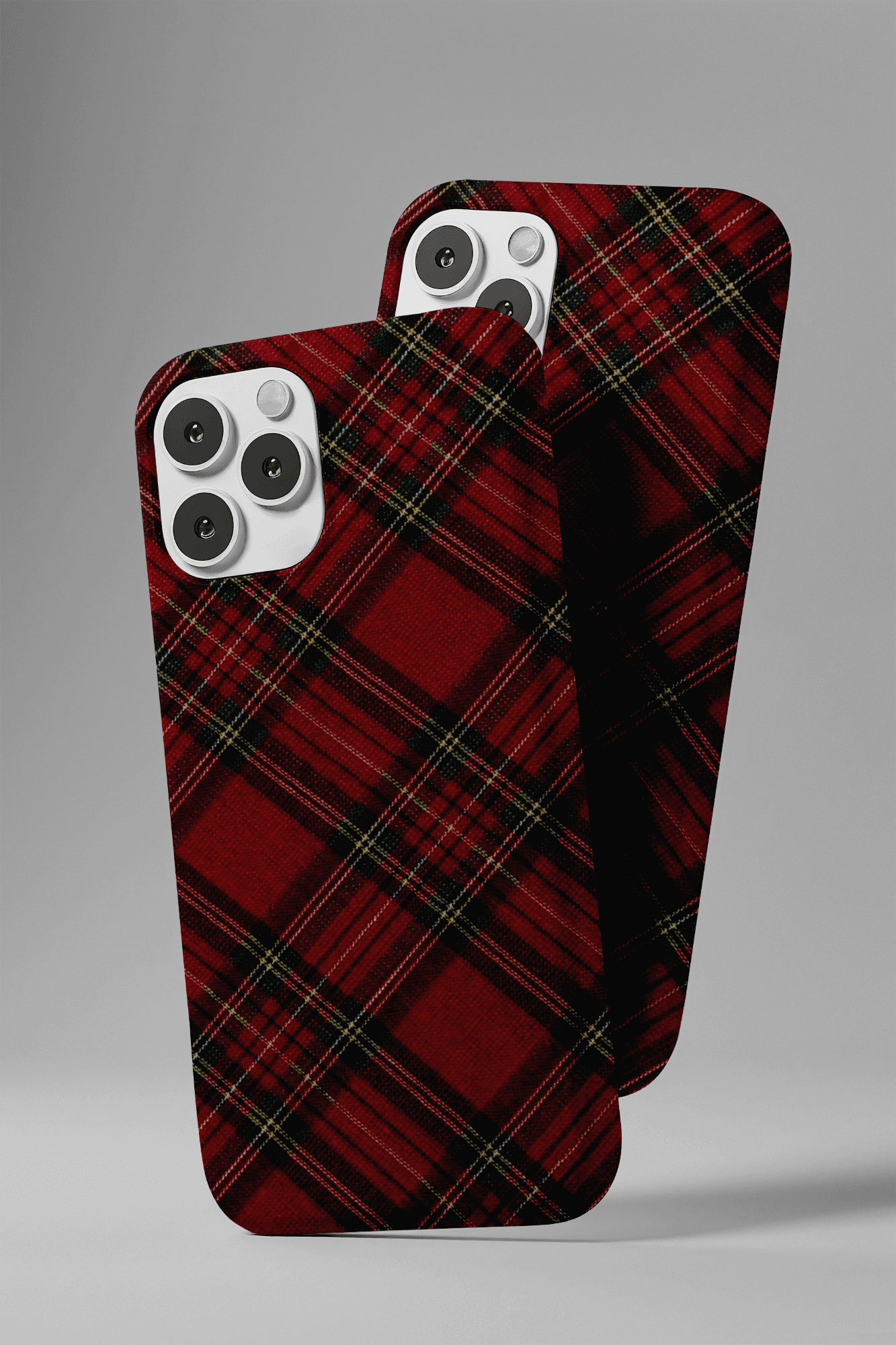 Red Plaid Charm Phone Case