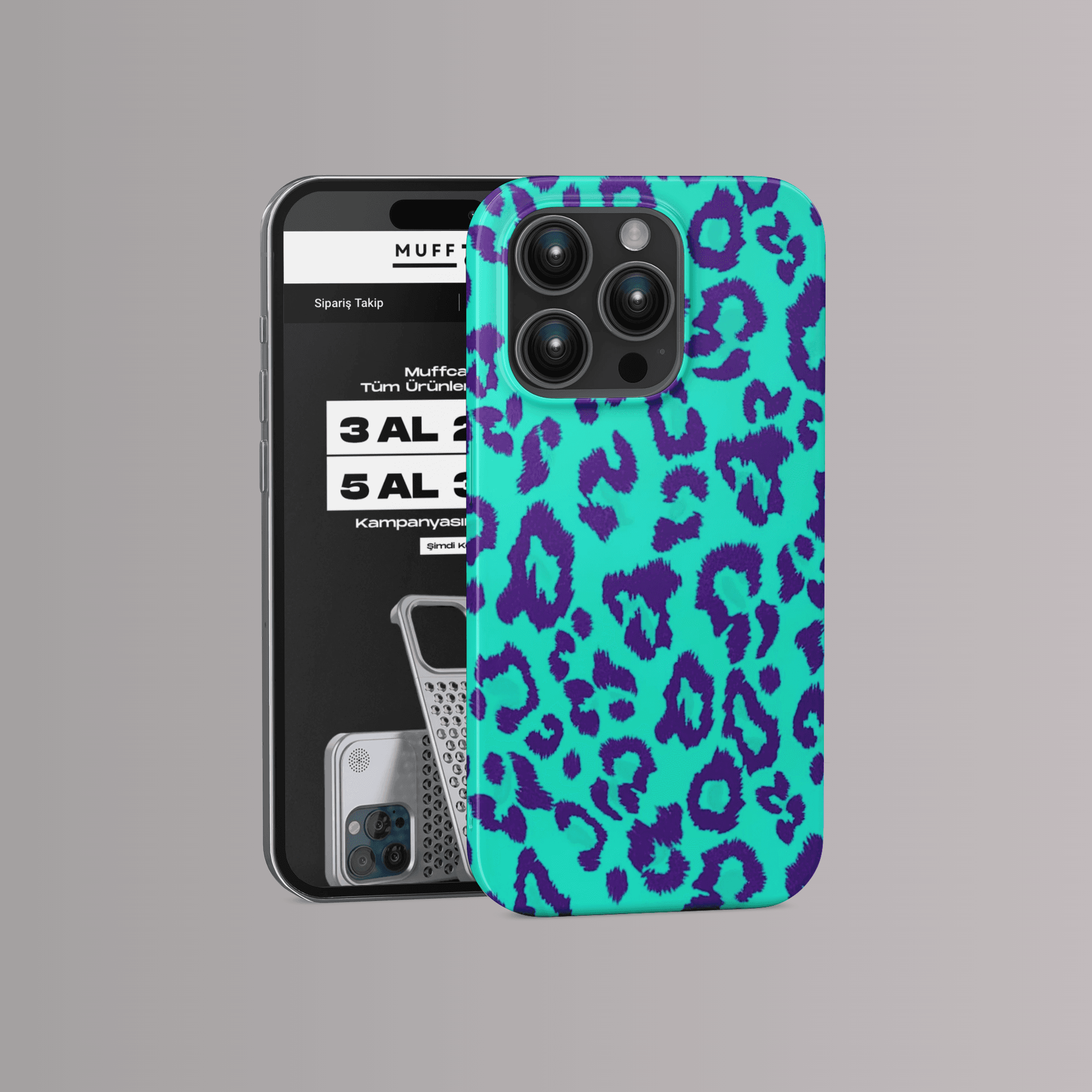 Turquoise Leopard Print Case