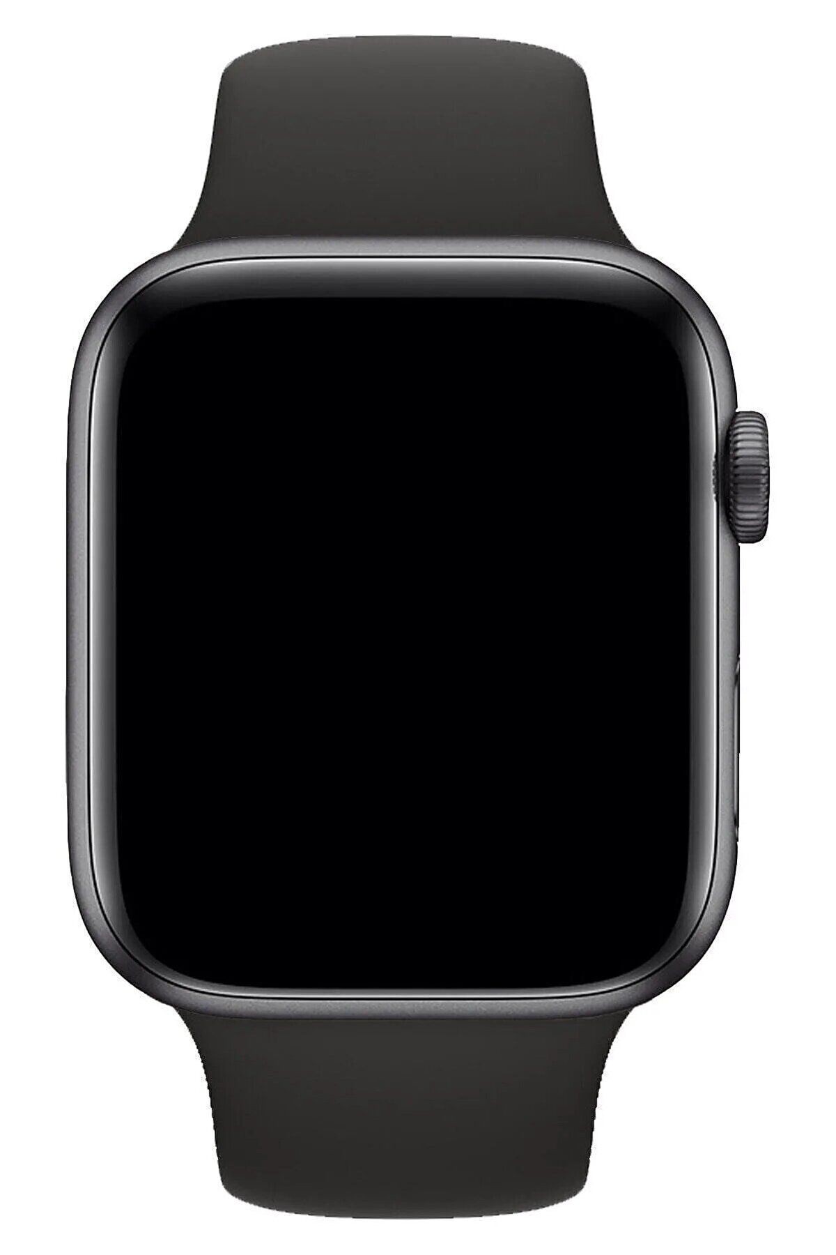 Apple Watch ( 1-2-3-4-5-6-7-8-SE) ile Uyumlu Silikon Kordon - Siyah