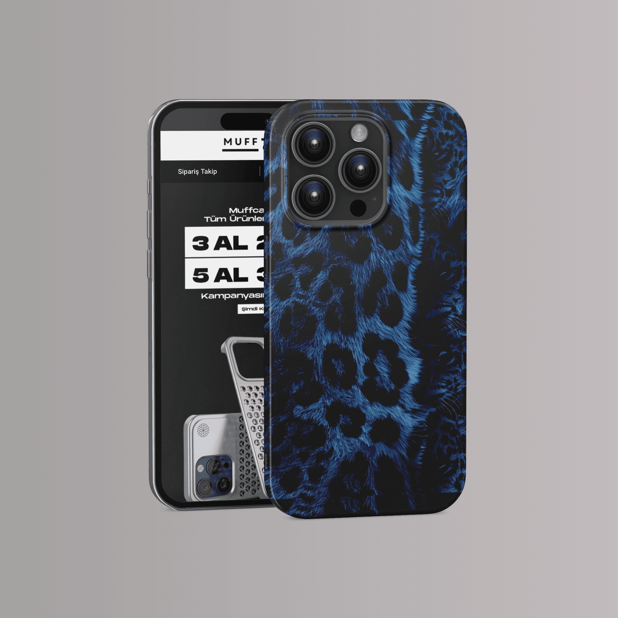 Blue Leopard Print Case