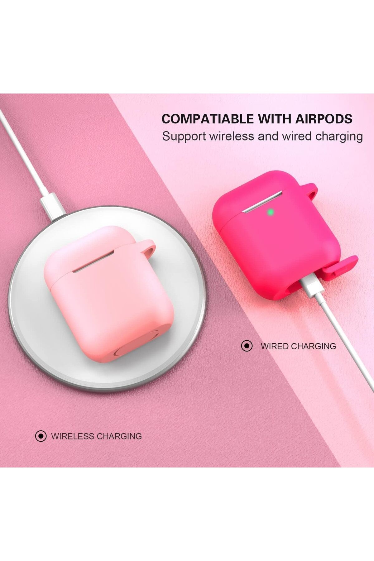 Airpods 1. ve 2. Nesil ile Uyumlu Premium Class Kılıf - Şeffaf