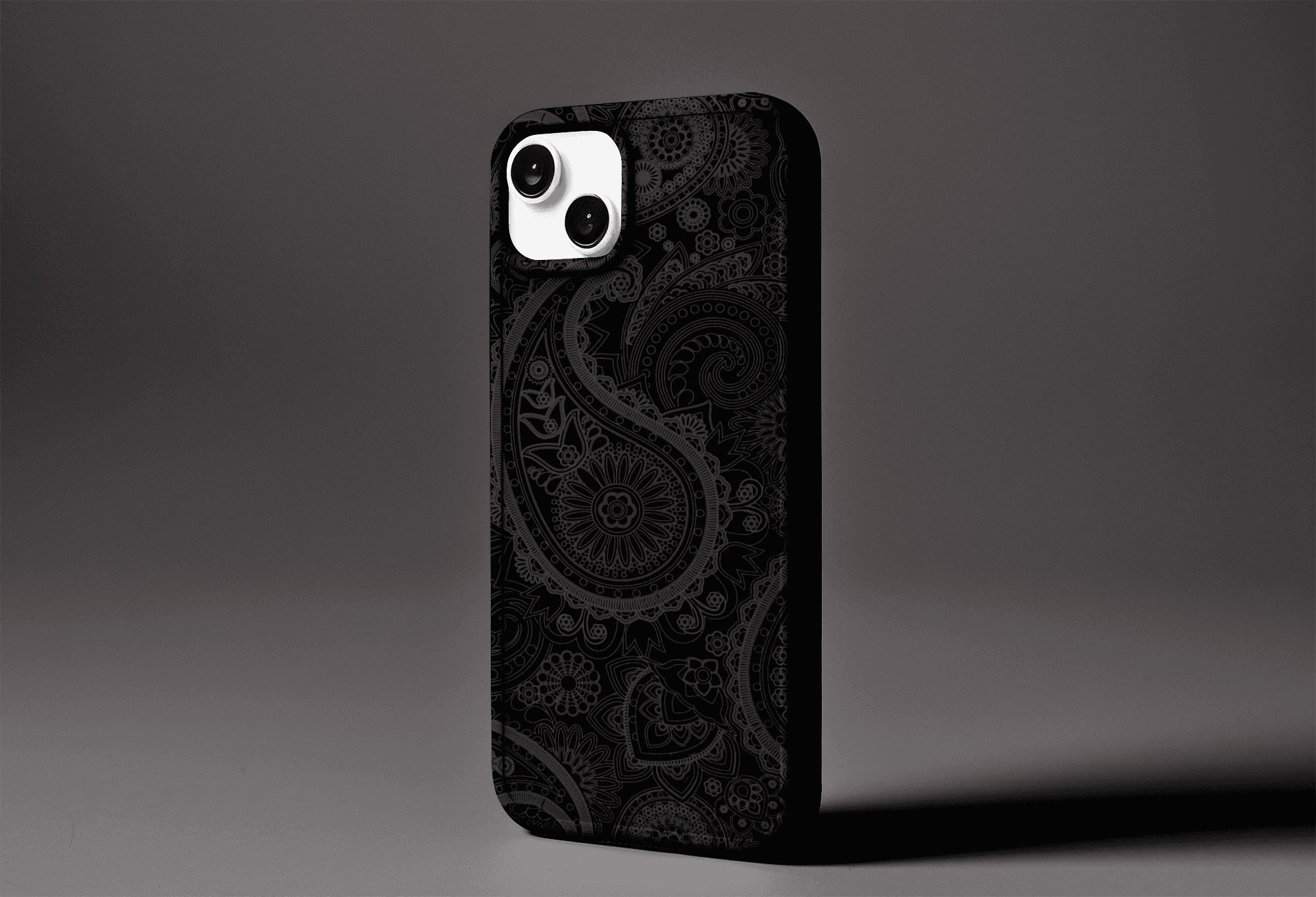 Elegant Paisley Black Phone Case