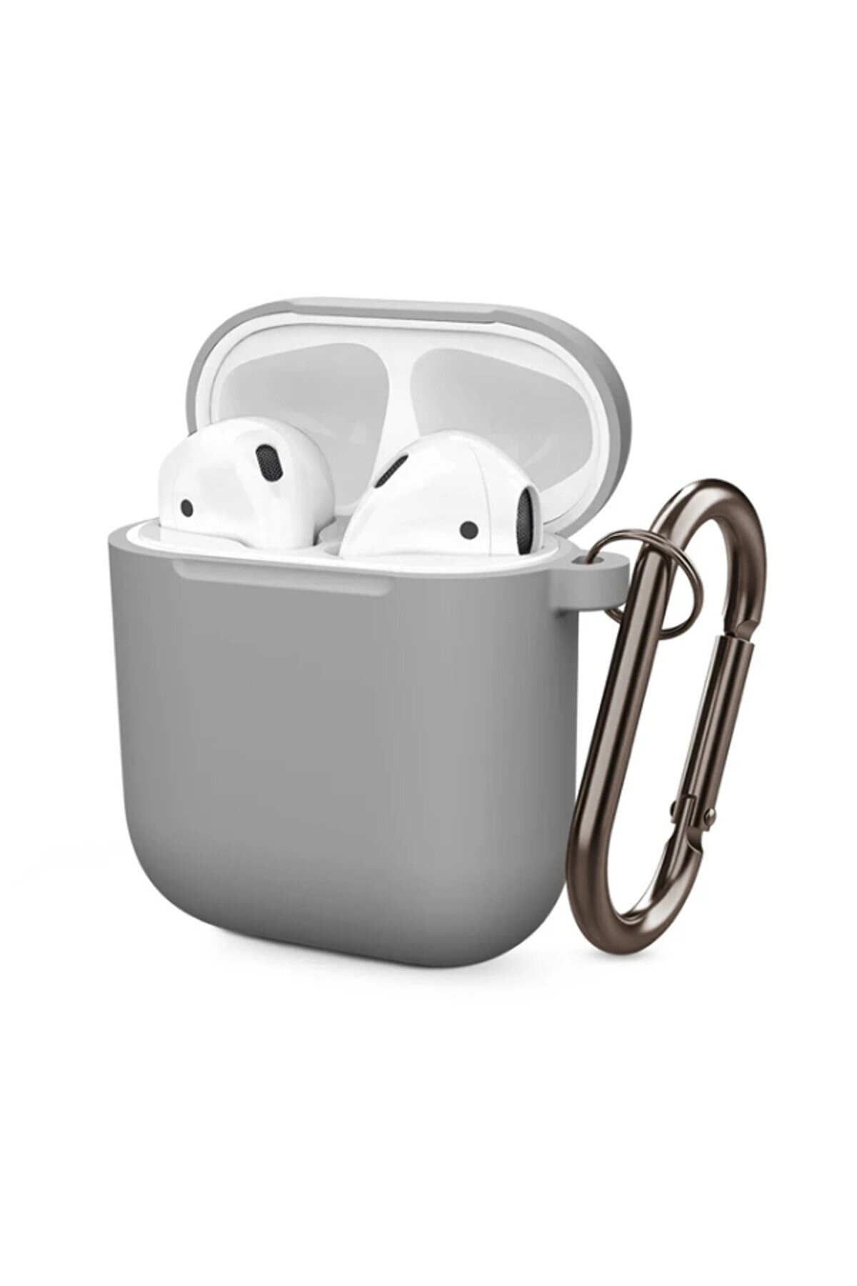 Airpods 1. ve 2. Nesil ile Uyumlu Premium Class Kılıf - Fırtına Grisi