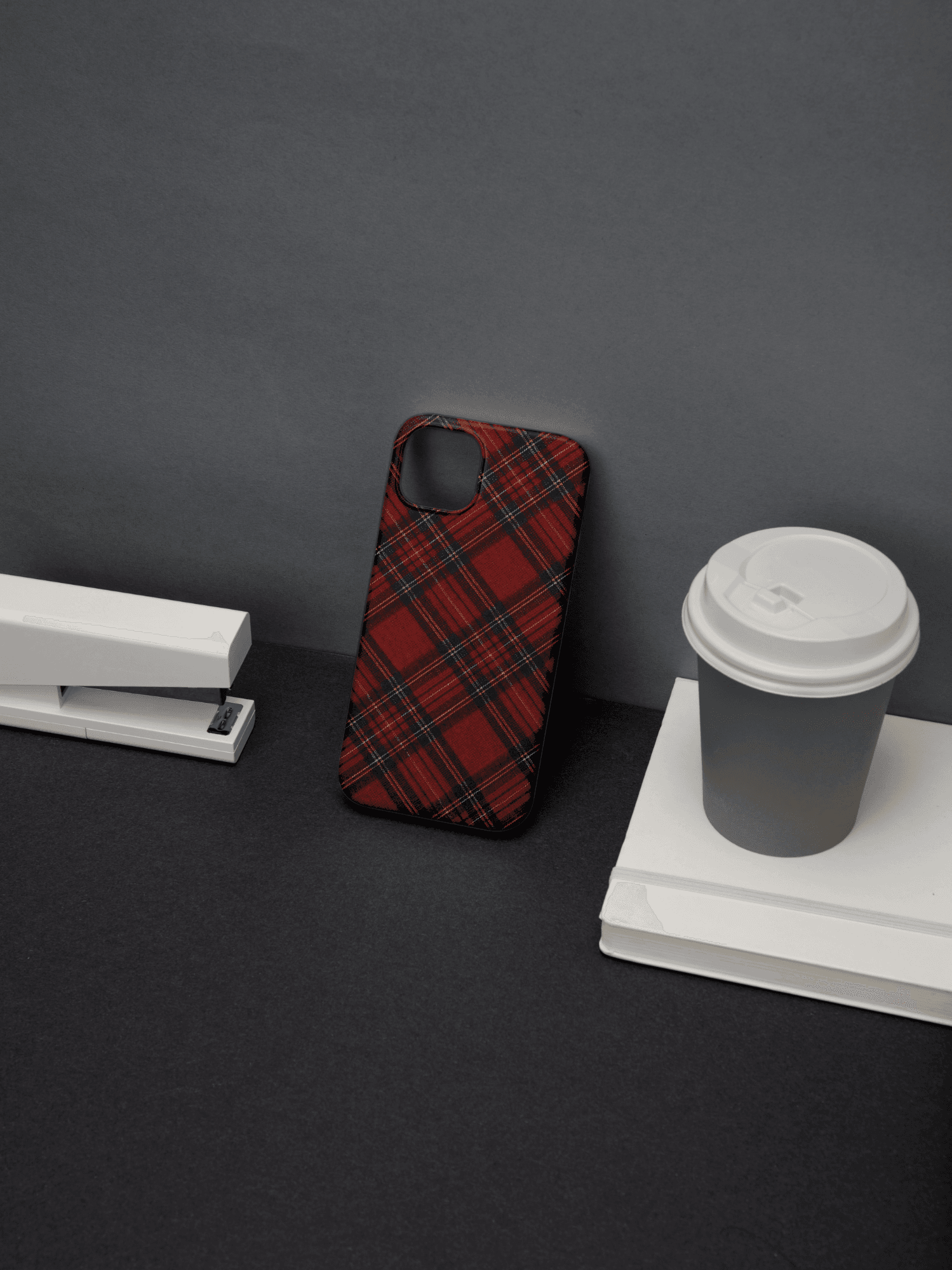 Red Plaid Charm Phone Case