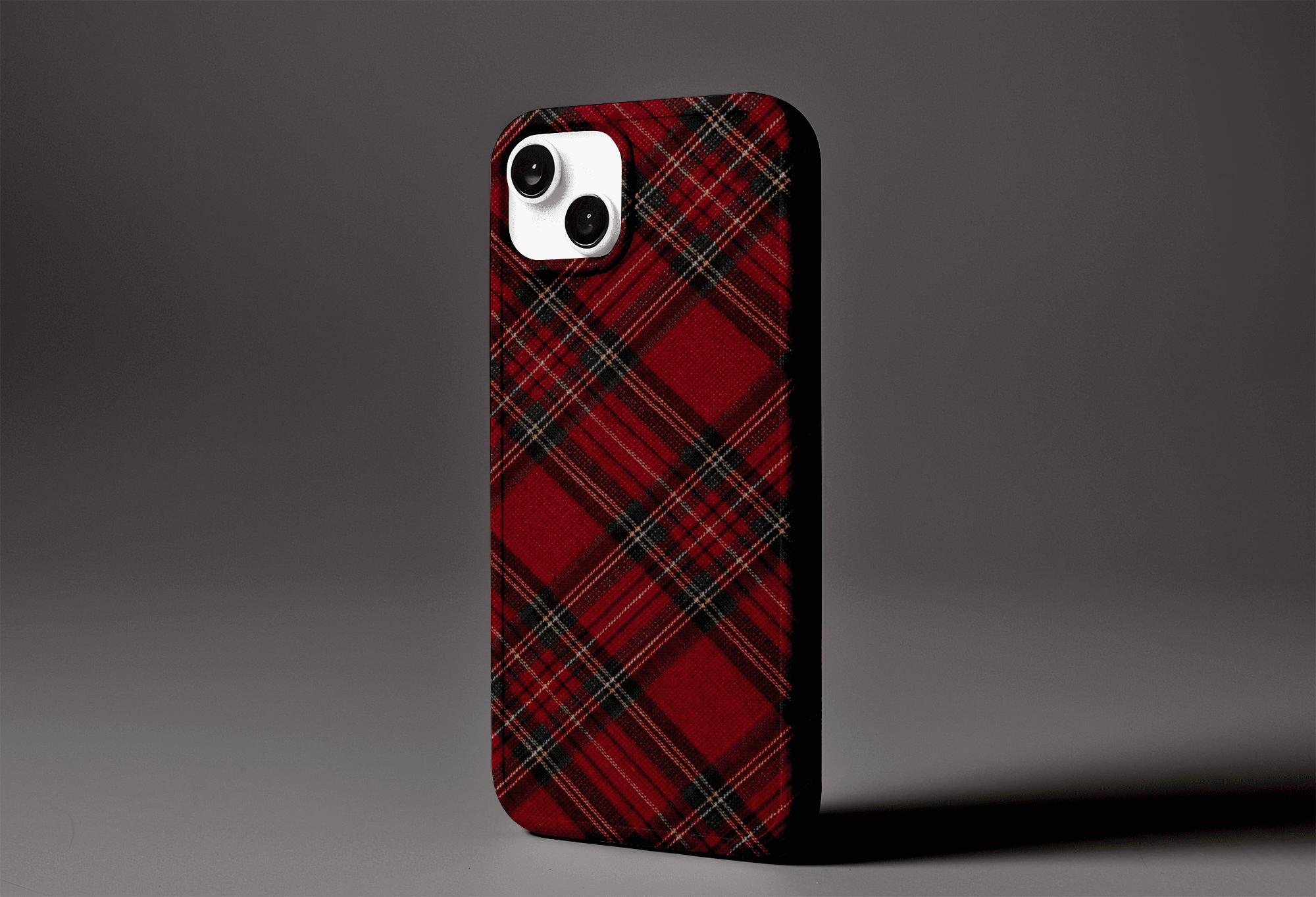 Red Plaid Charm Phone Case