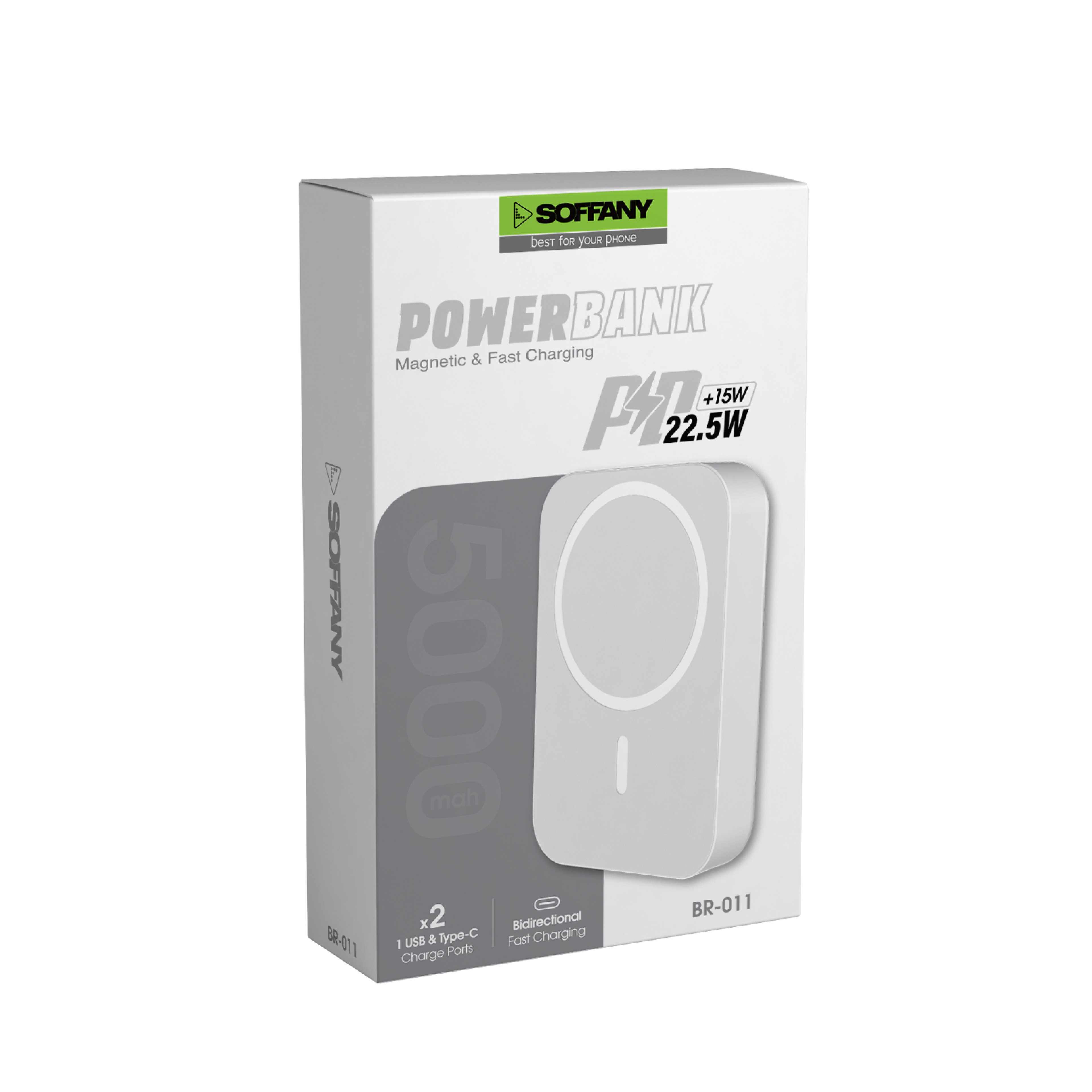 5.000mAh Powerbank Beyaz BR-011 