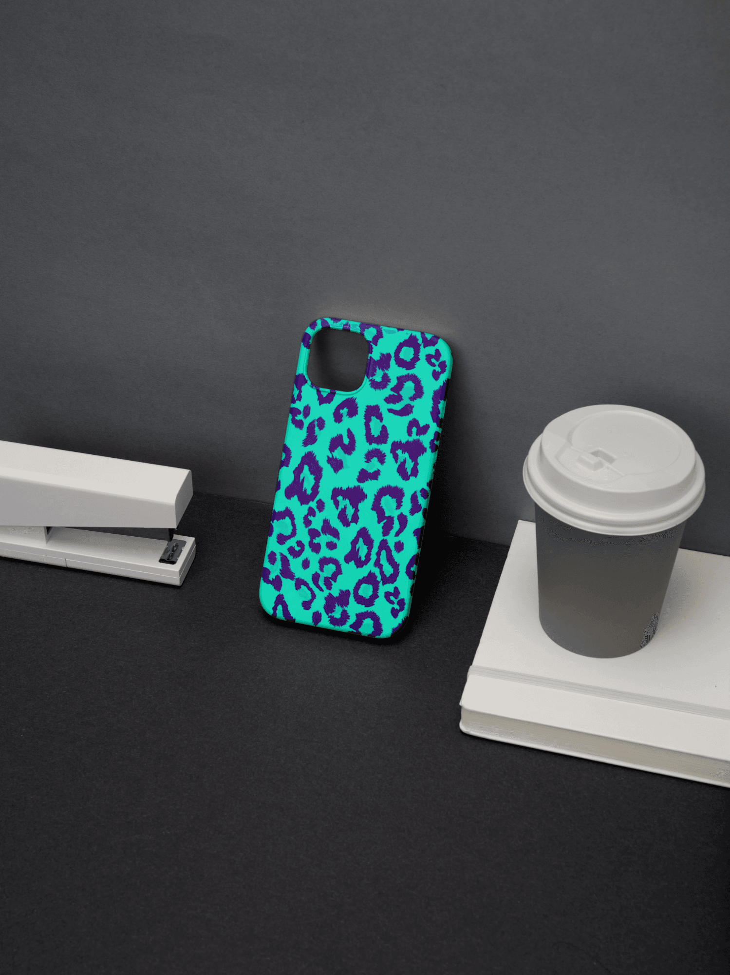 Turquoise Leopard Print Case