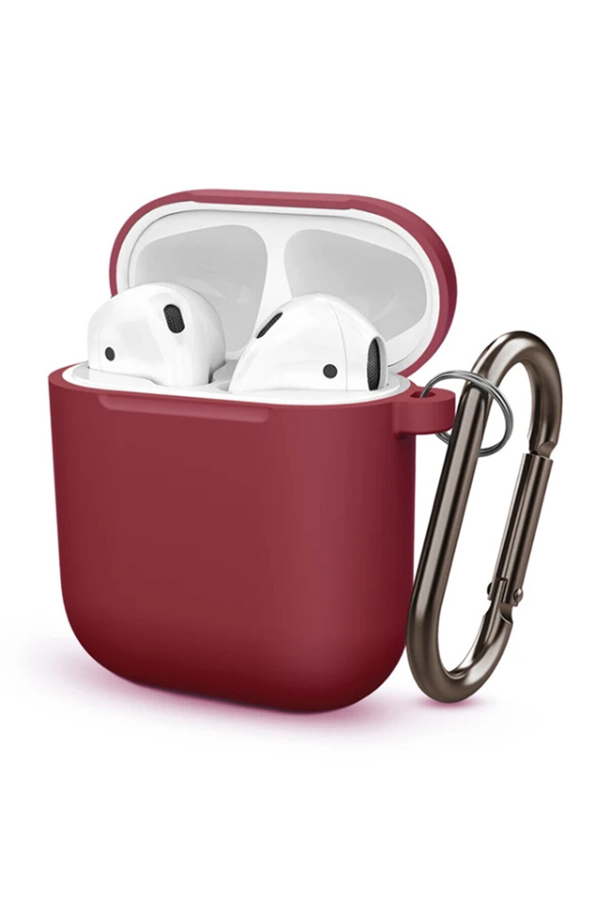 Airpods 1. ve 2. Nesil ile Uyumlu Premium Class Kılıf - Bordo