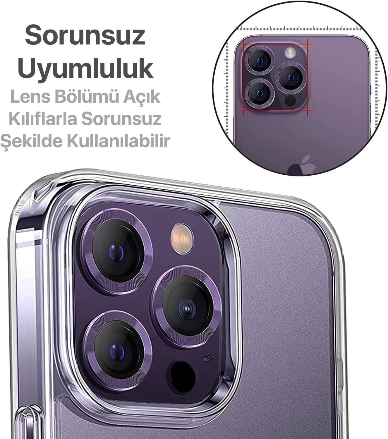 Safir Lens Koruyucu - Derin Mor