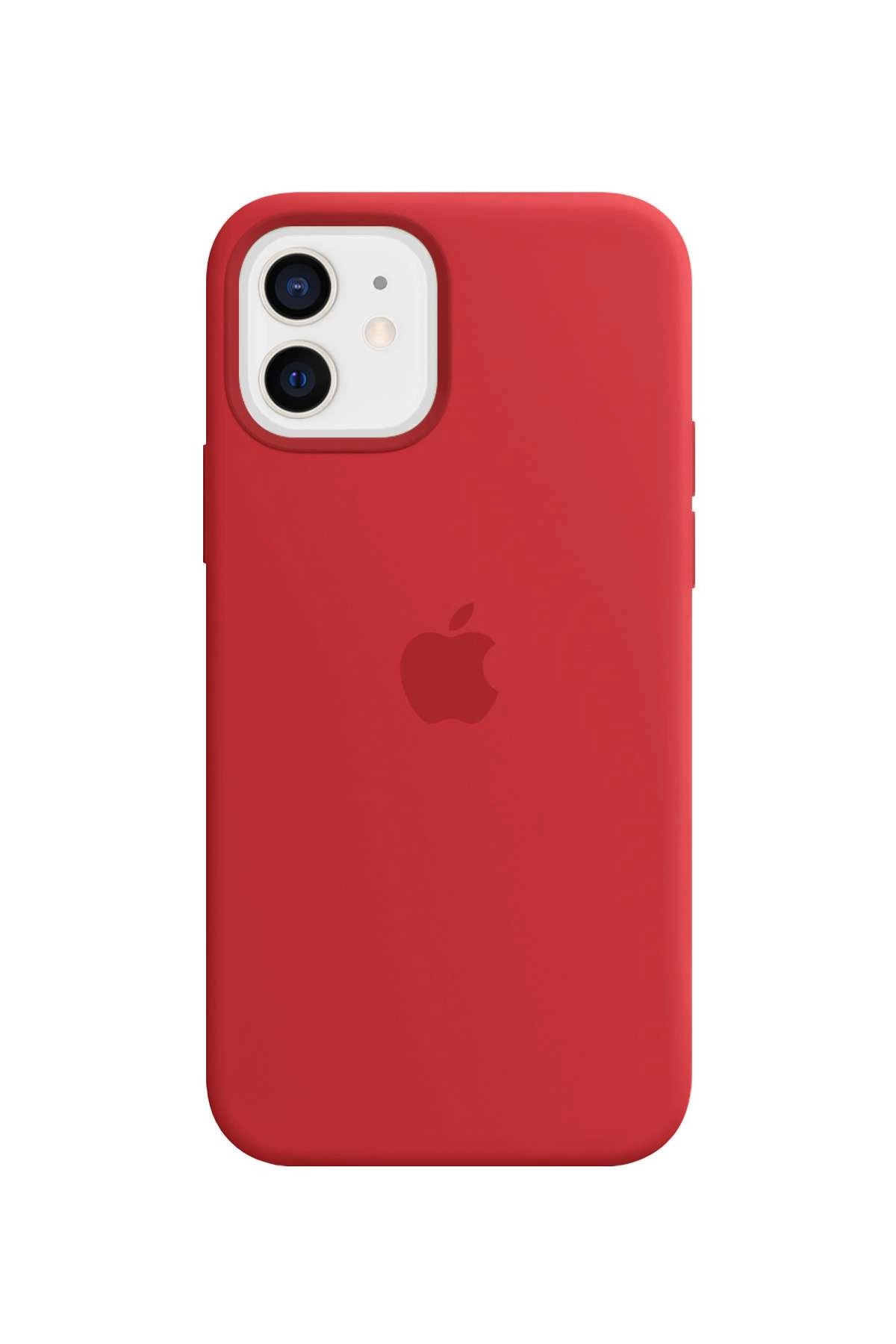 iPhone 12 Mini ile uyumlu Logolu Kılıf Premium Class (Limited Stock) - Product Red