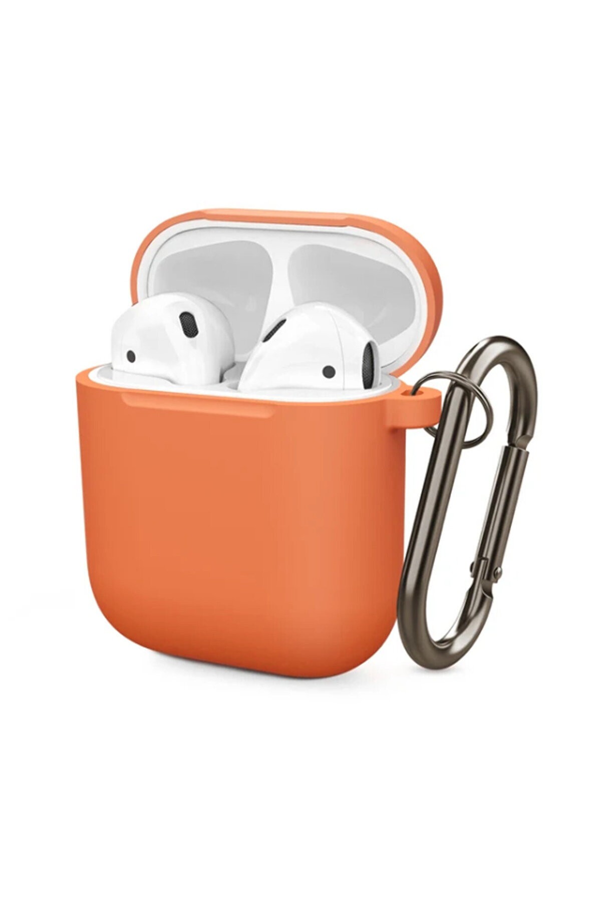 Airpods 1. ve 2. Nesil ile Uyumlu Premium Class Kılıf - Turuncu