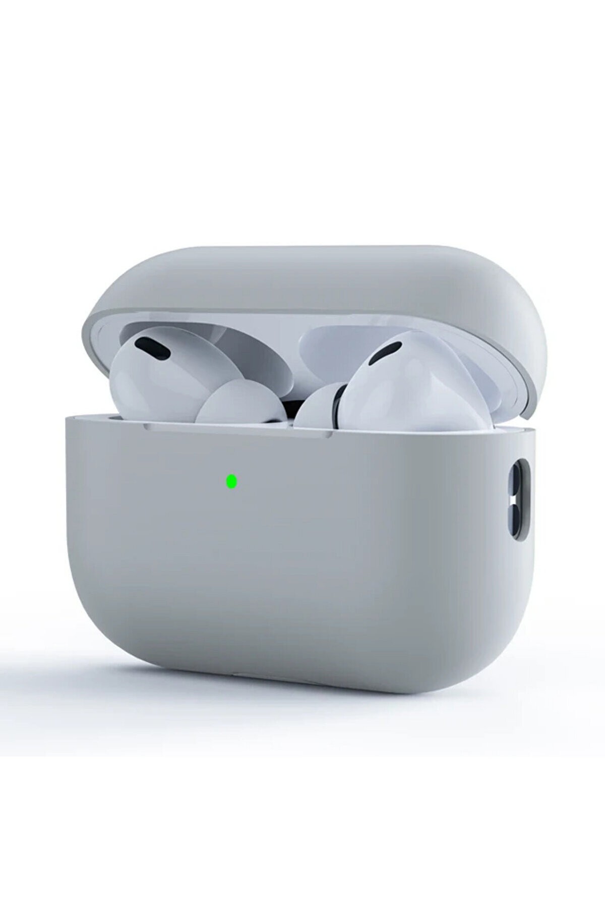 Airpods Pro ve 2. Nesil Pro ile Uyumlu Kancalı Premium Class Kılıf - Fırtına Grisi