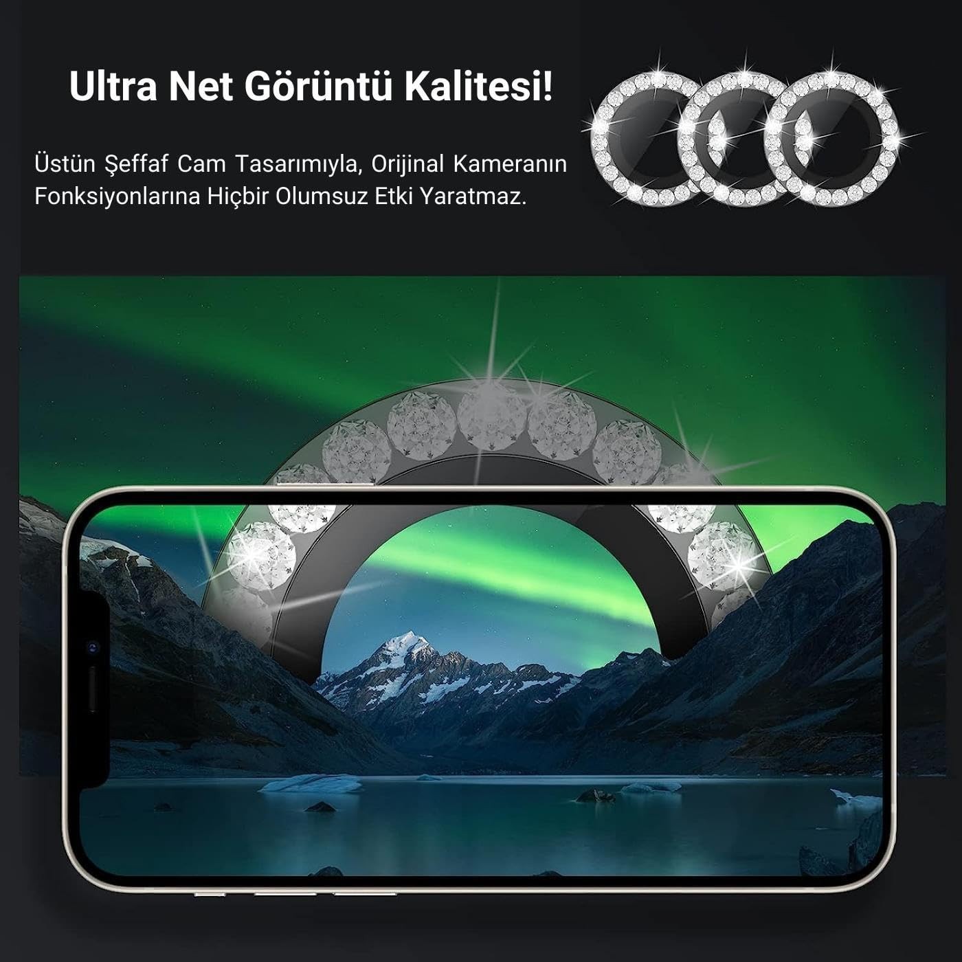 Taşlı Safir Lens Koruyucu