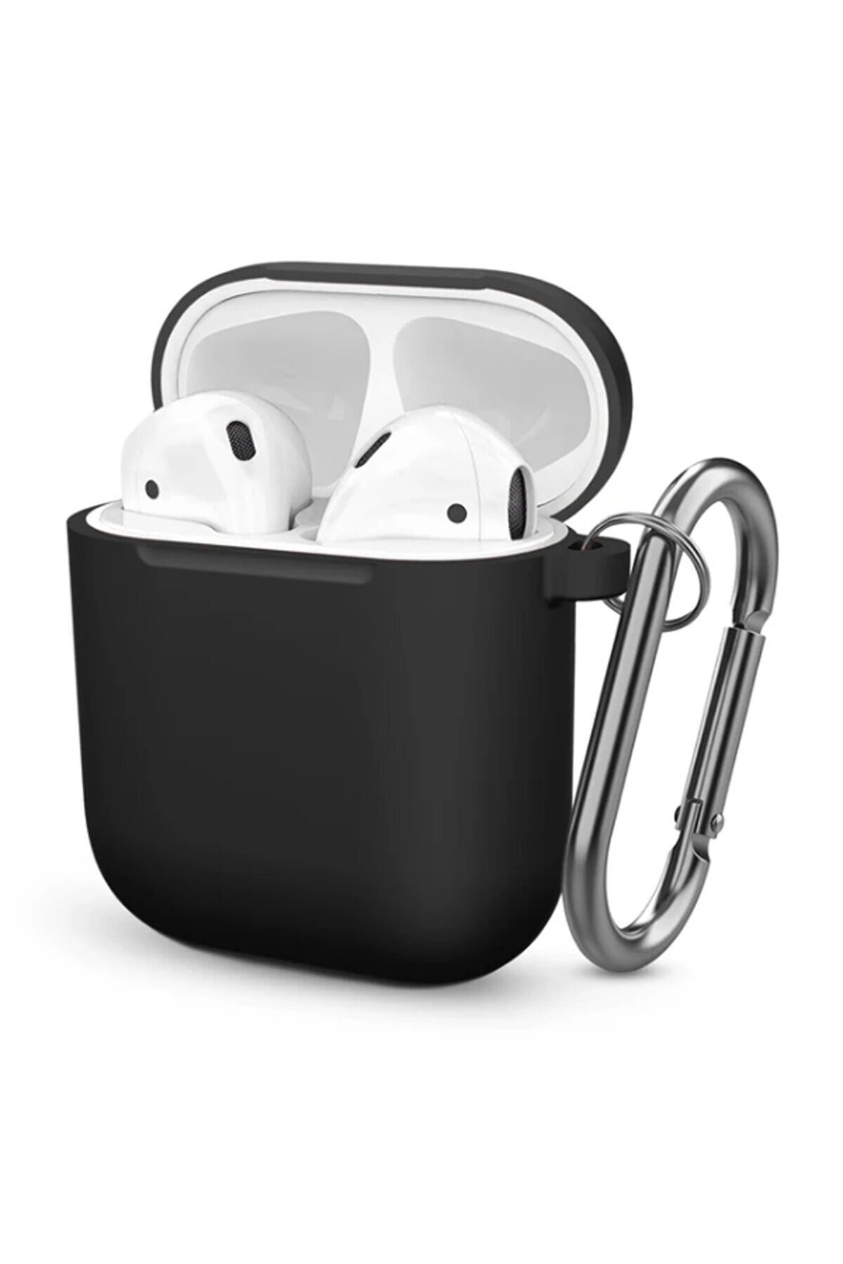 Airpods 1. ve 2. Nesil ile Uyumlu Premium Class Kılıf - Siyah