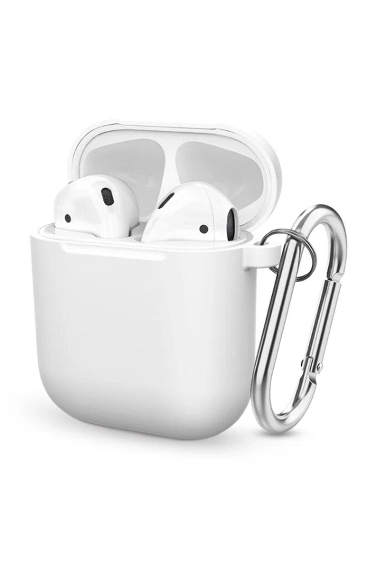 Airpods 1. ve 2. Nesil ile Uyumlu Premium Class Kılıf - Beyaz