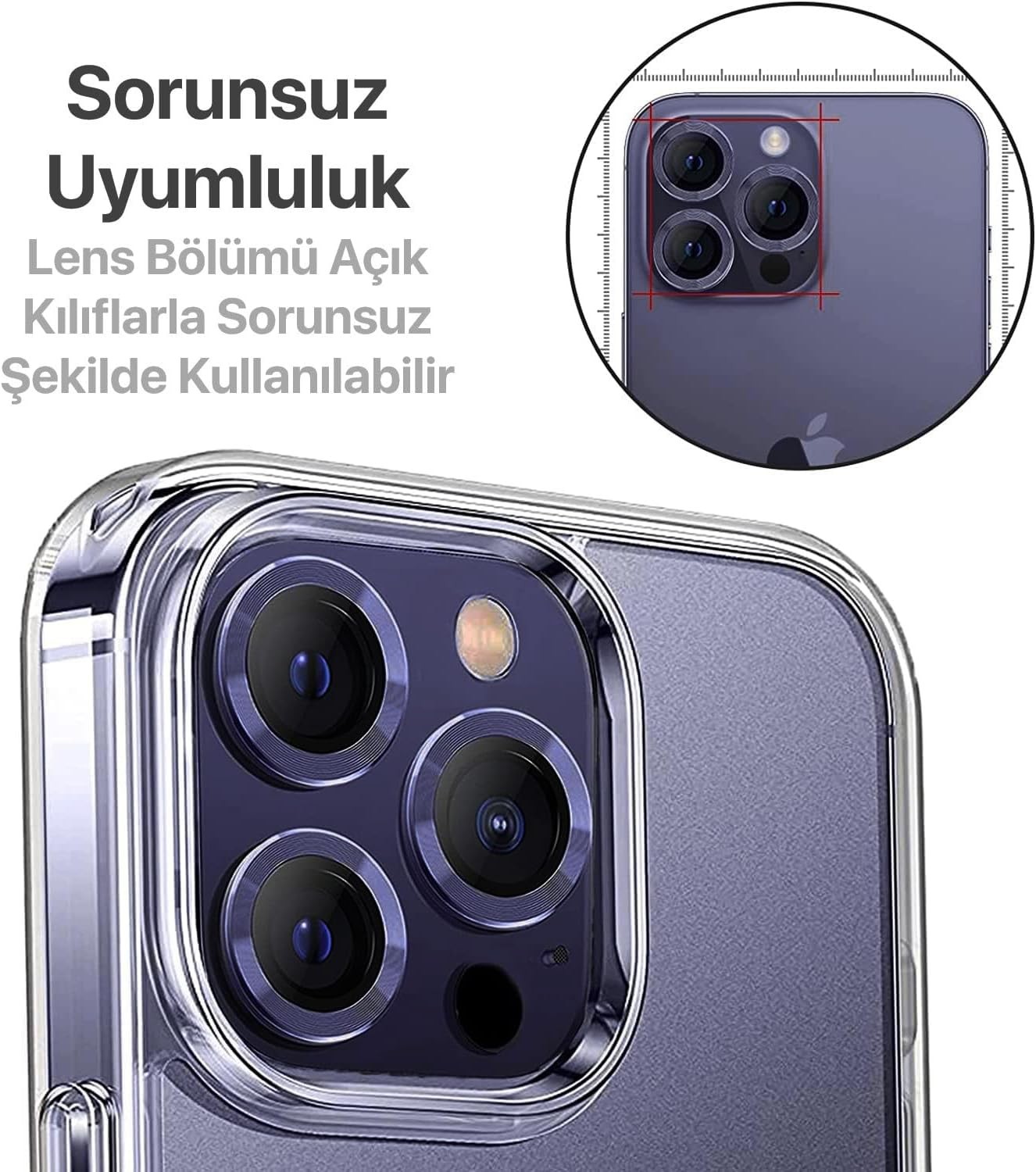 Safir Lens Koruyucu - Titanyum Mavi