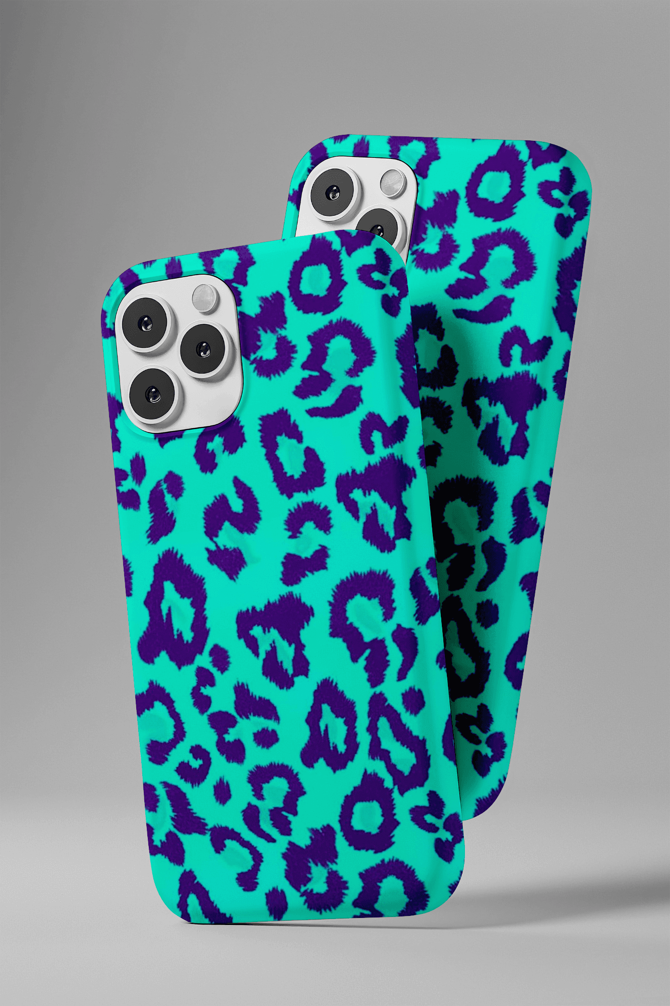 Turquoise Leopard Print Case