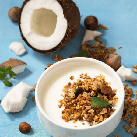 Hindistan Cevizi Yağı ile Ev Yapımı Granola