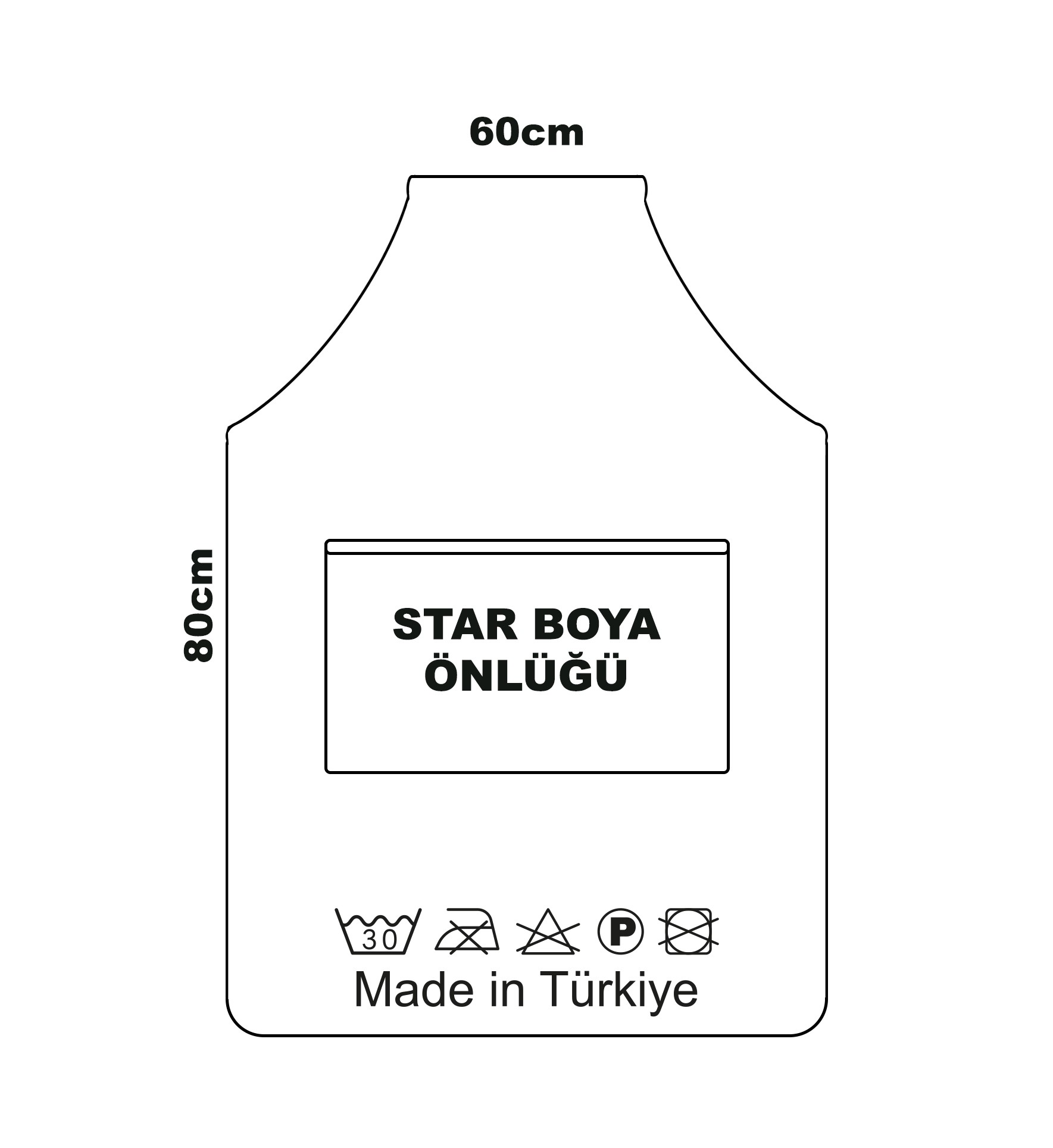 Star Boya Önlüğü Barber Shop Baskılı