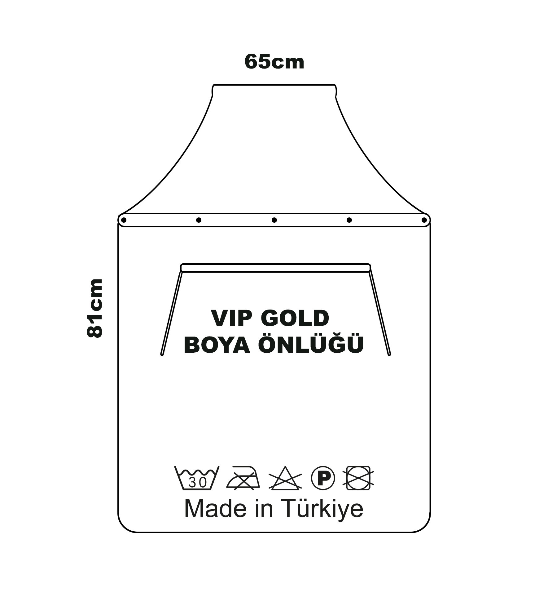 VIP Gold Boya Önlüğü Barber Shop Baskılı