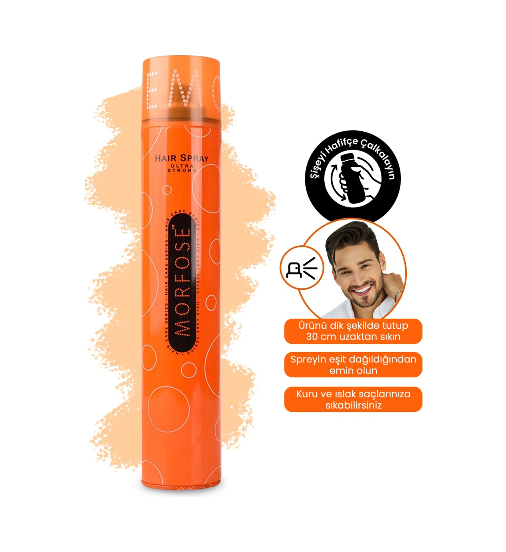 Saç Spreyi Ultra Strong Turuncu 400ml