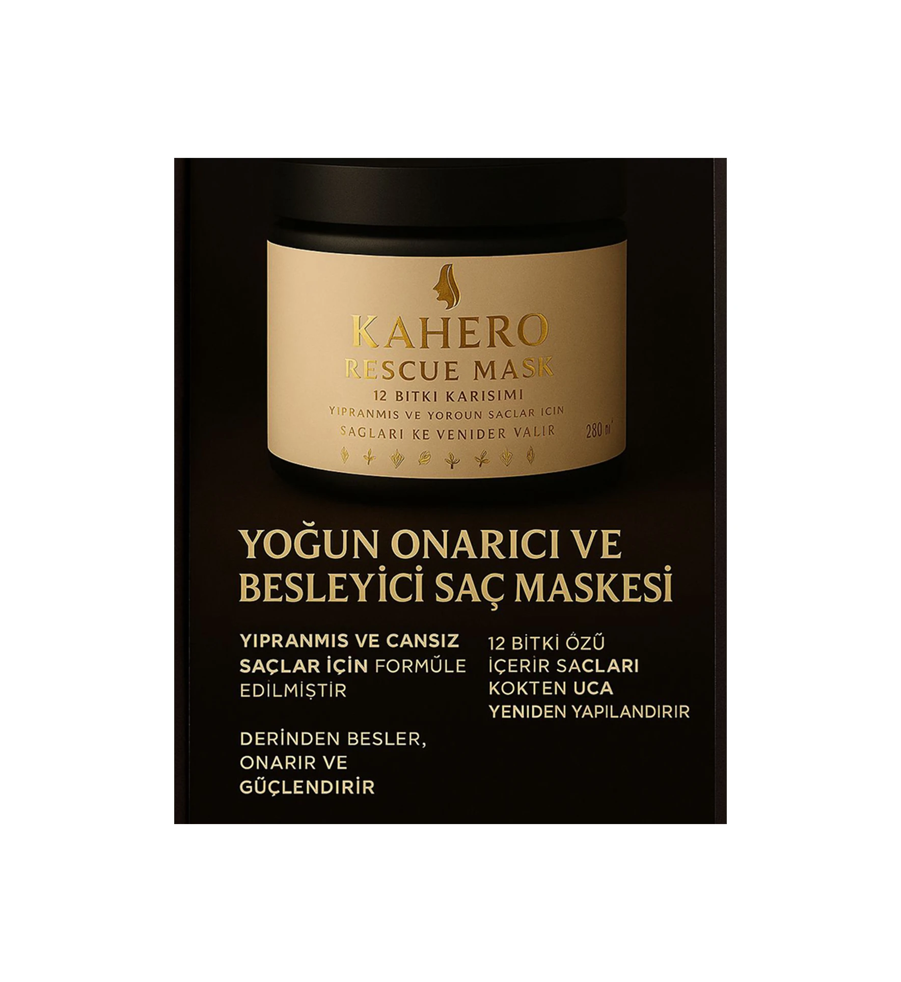 12 Bitki Özlü Yoğun Onarıcı Saç Maskesi 250ml