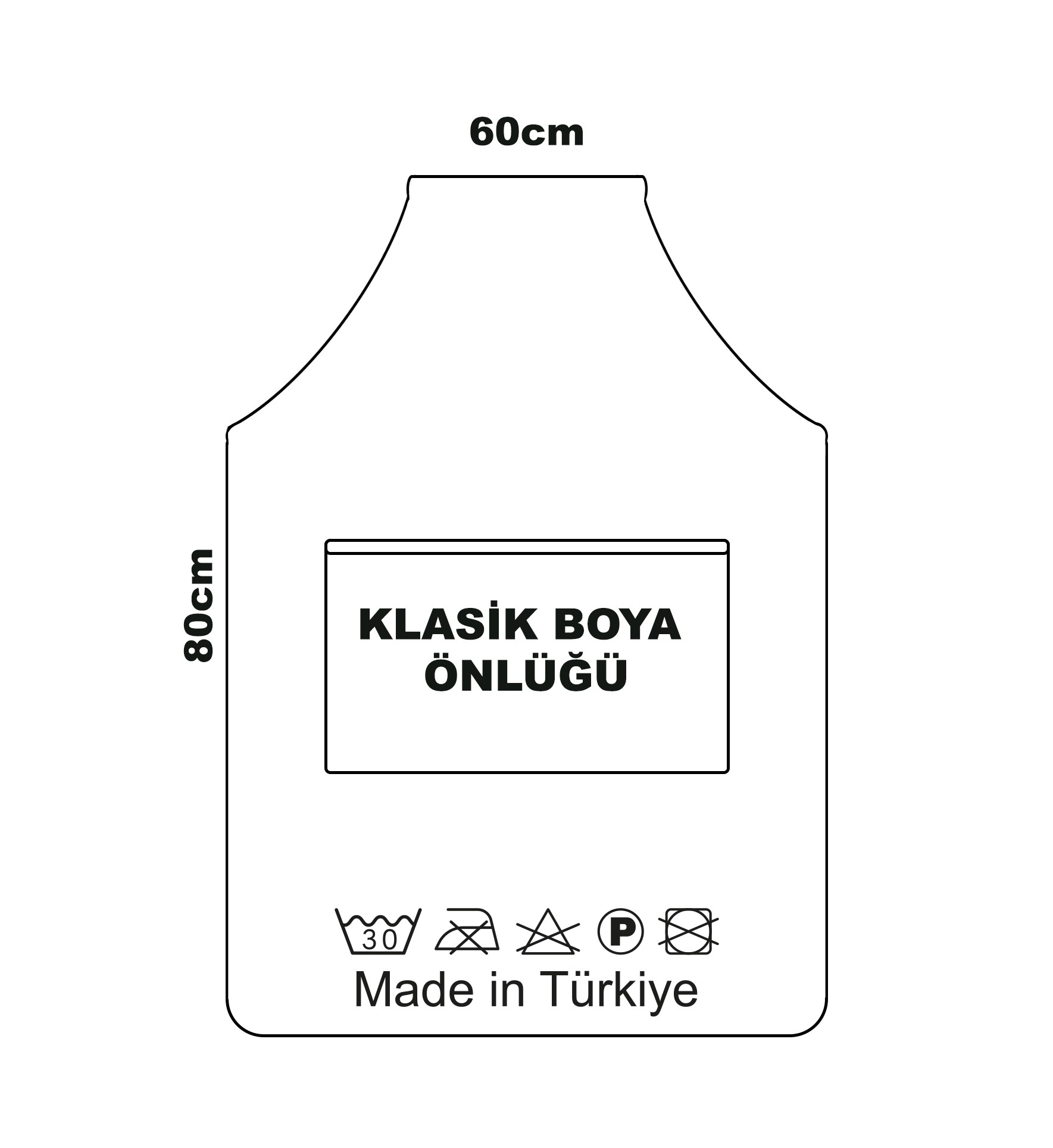 Klasik Boya Önlüğü Düz