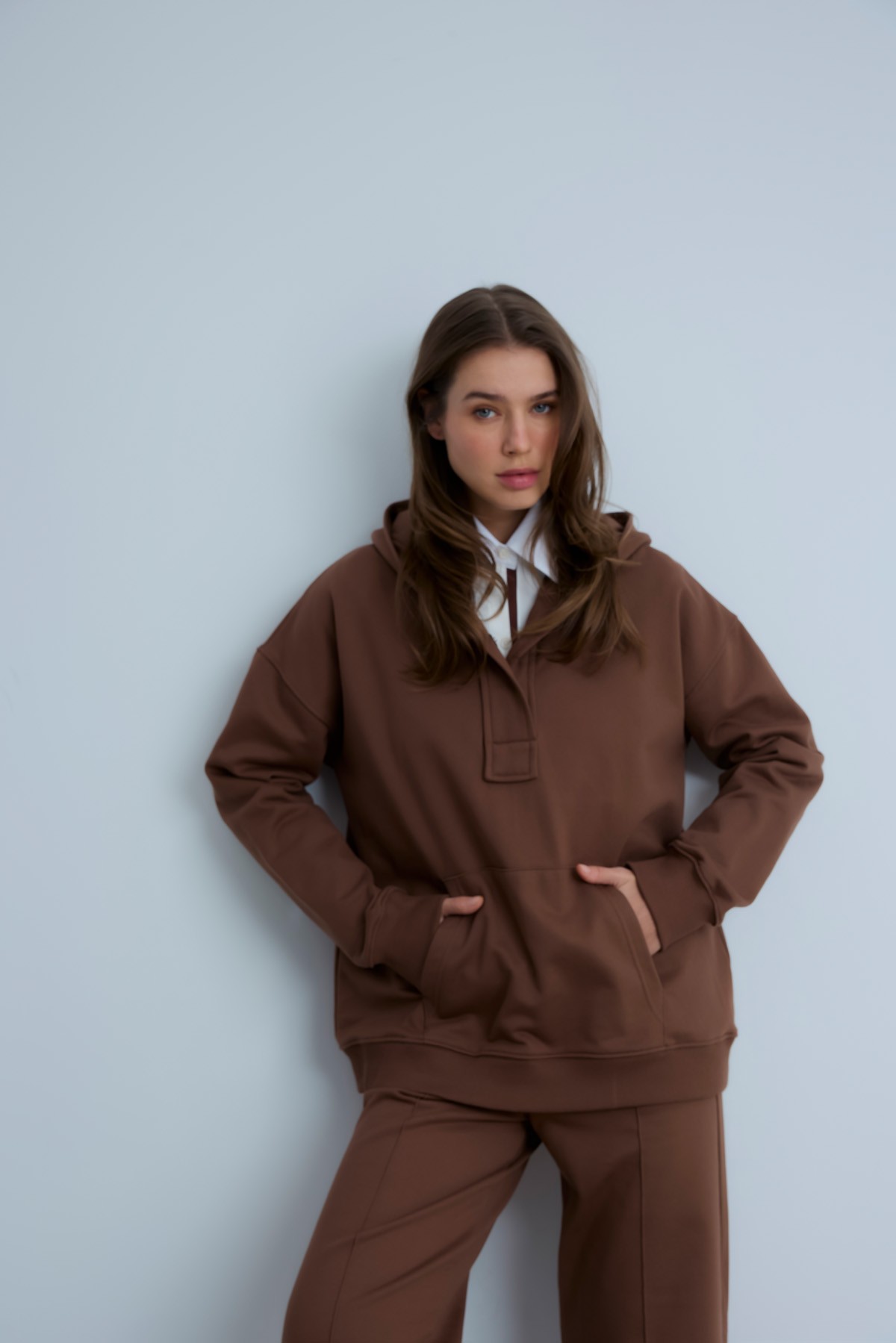 ASH HOODIE - BROWN