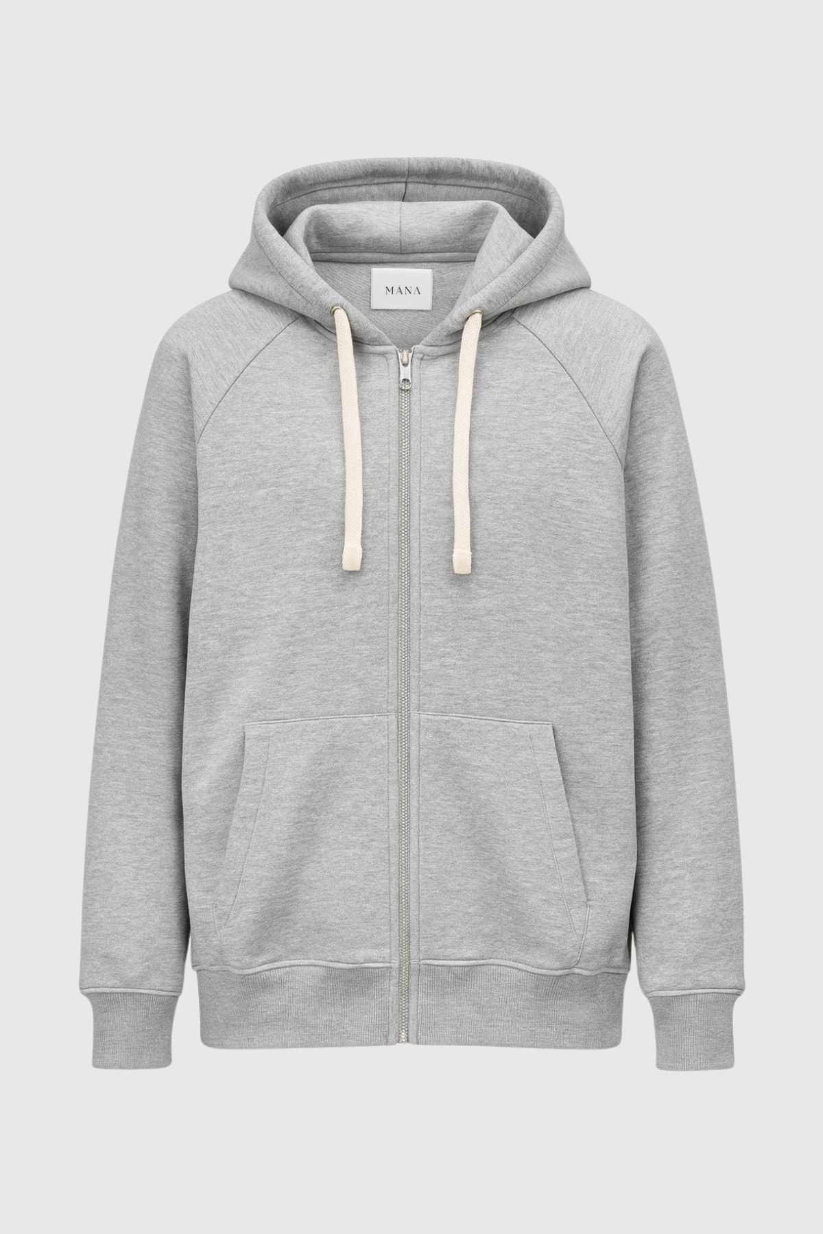 LUCAS ZIP UNISEX HOODED SWEAT  - GRİ MELANJ