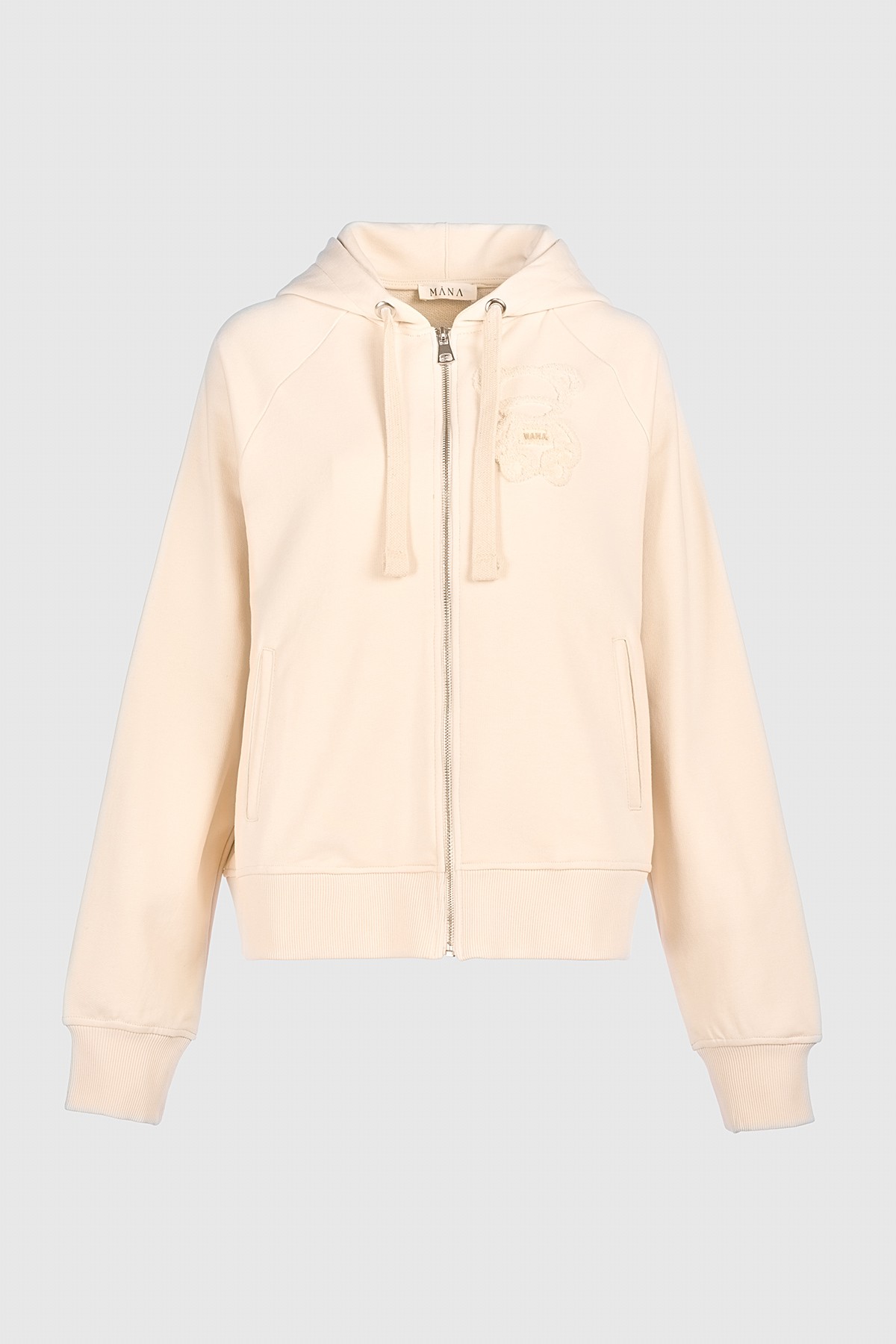 CANDY ZIP HOODED SWEAT - EGGNOG