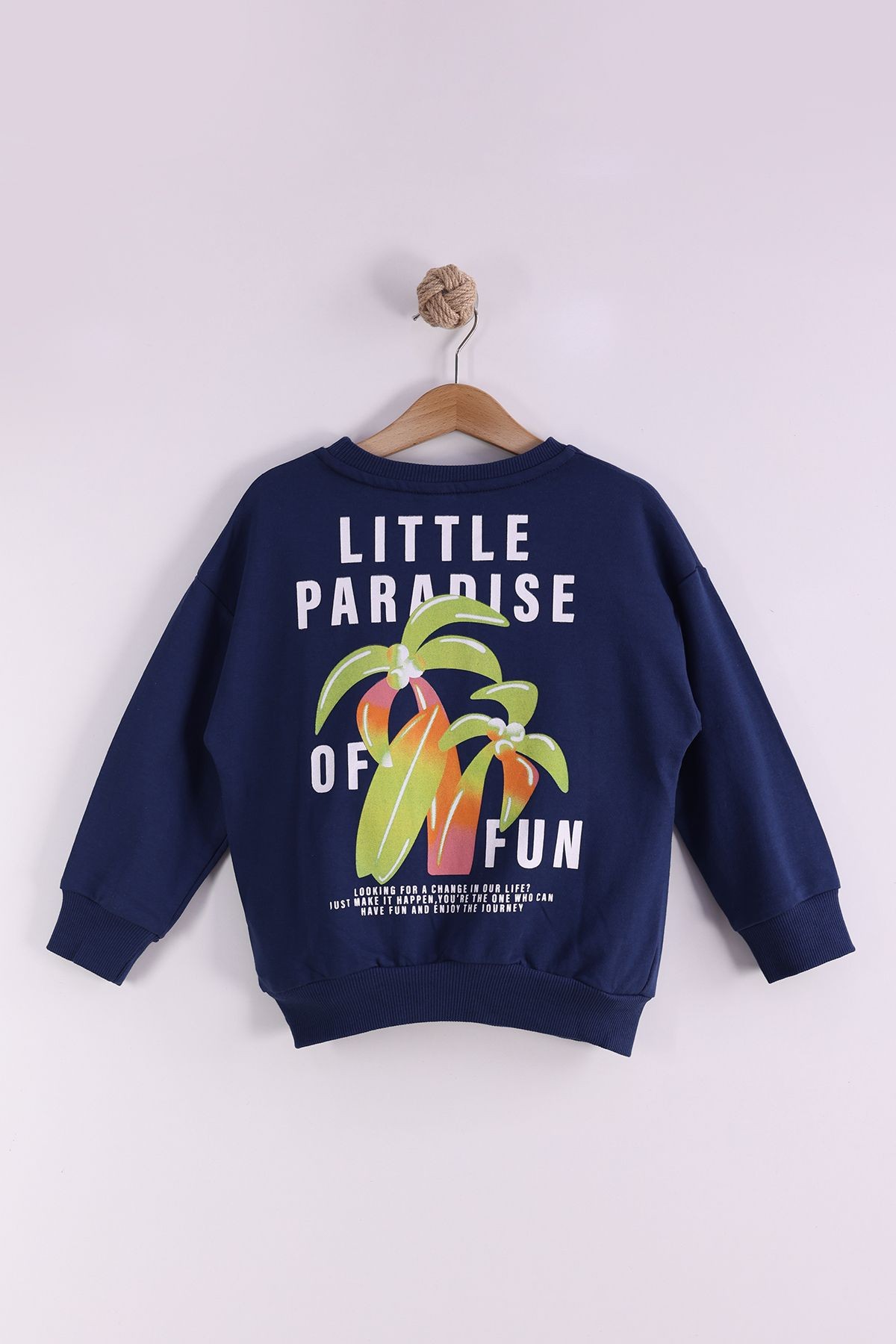 Erkek Çocuk Little Paradise Ön Arka Baskılı 2'li Eşofman Takımı
