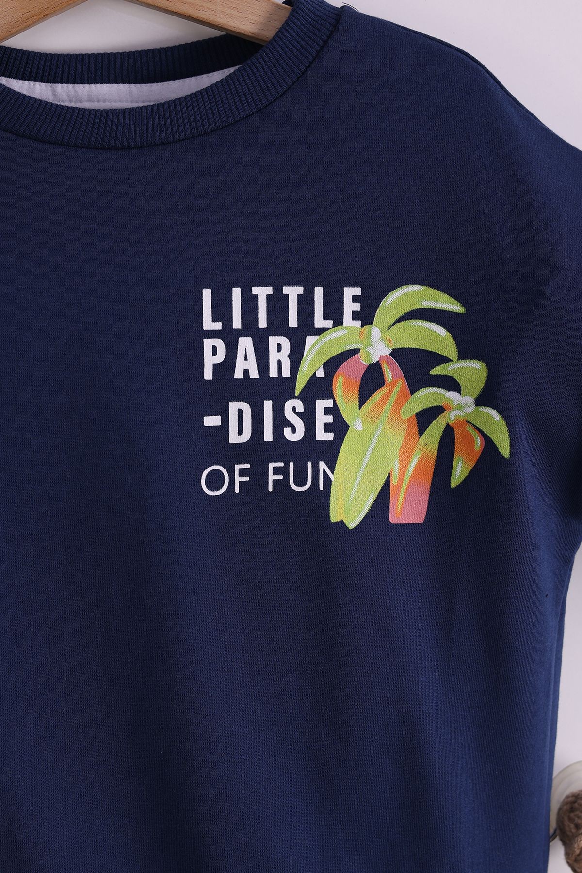 Erkek Çocuk Little Paradise Ön Arka Baskılı 2'li Eşofman Takımı