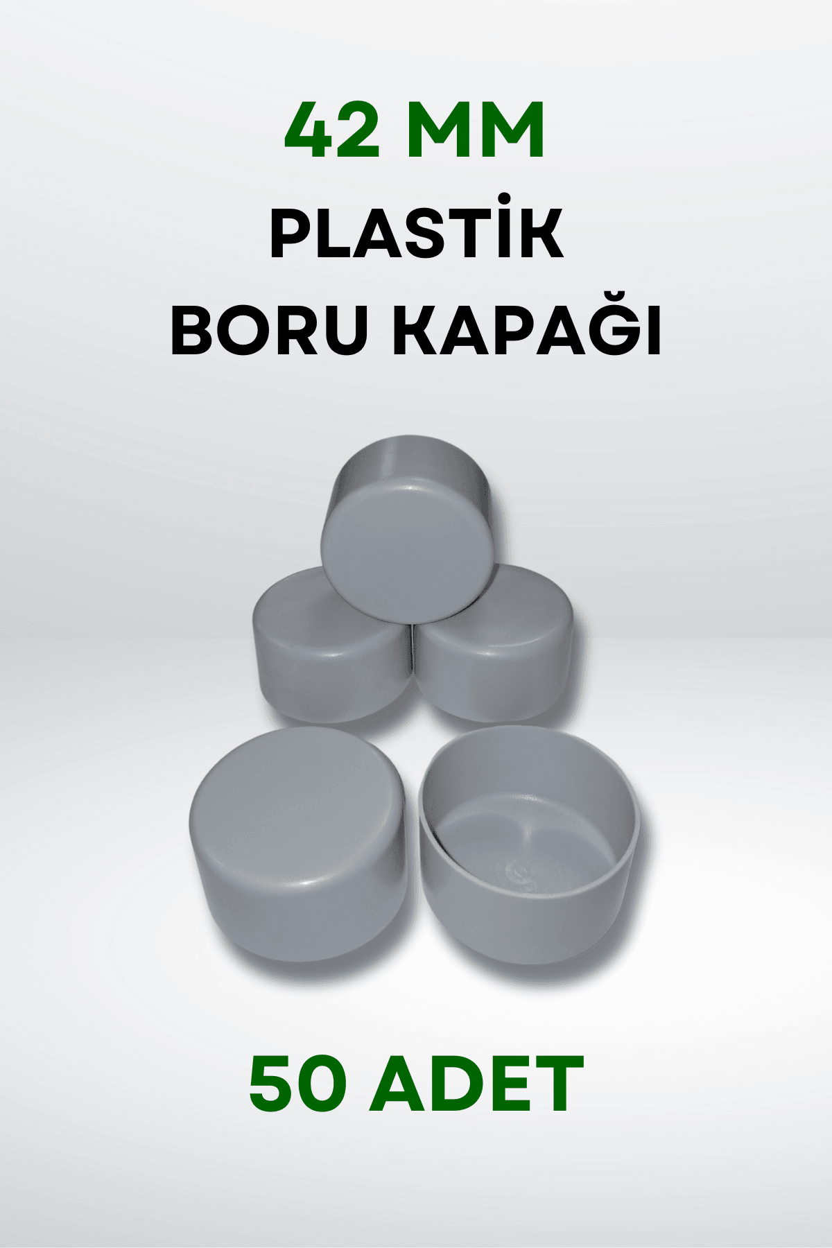 Plastik Boru Kapağı 42 MM (50 Adet)